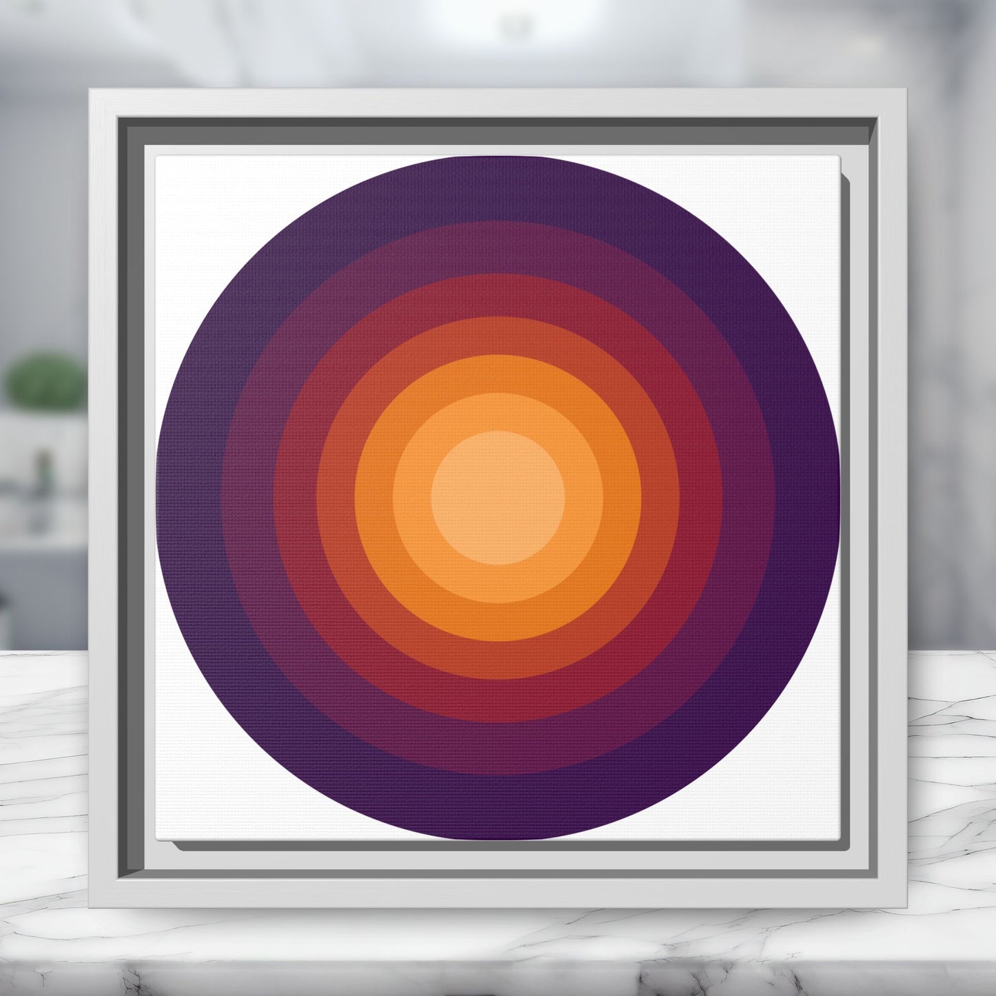 Modern Framed Geometric Canvas Art | Bold Color Meets Clean Framing