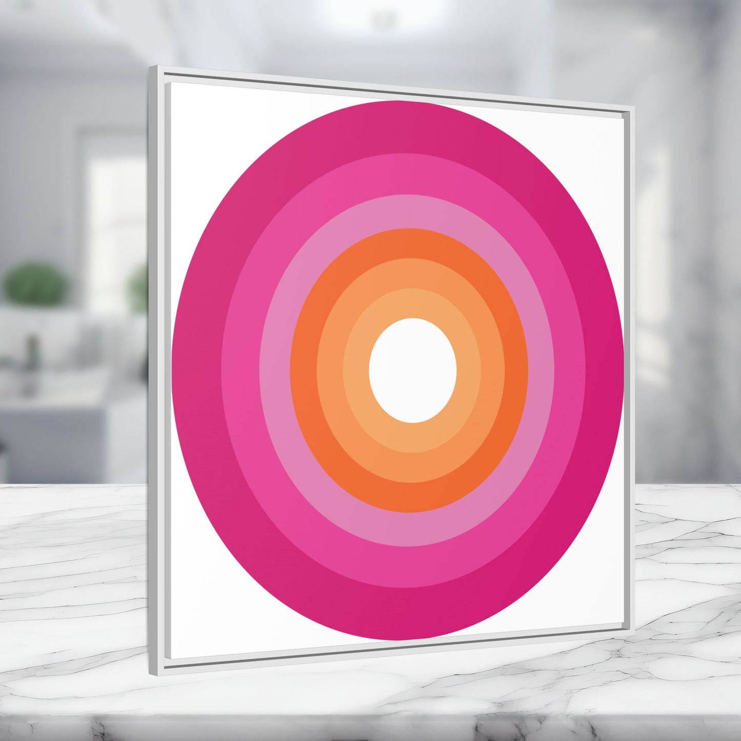 Modern Framed Geometric Canvas Art | Bold Color Meets Clean Framing