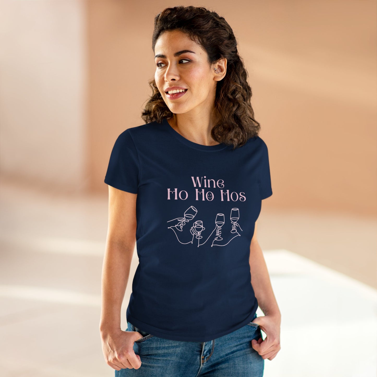 Funny Wine T-Shirt for Women | Wine Ho Ho Hos Tee