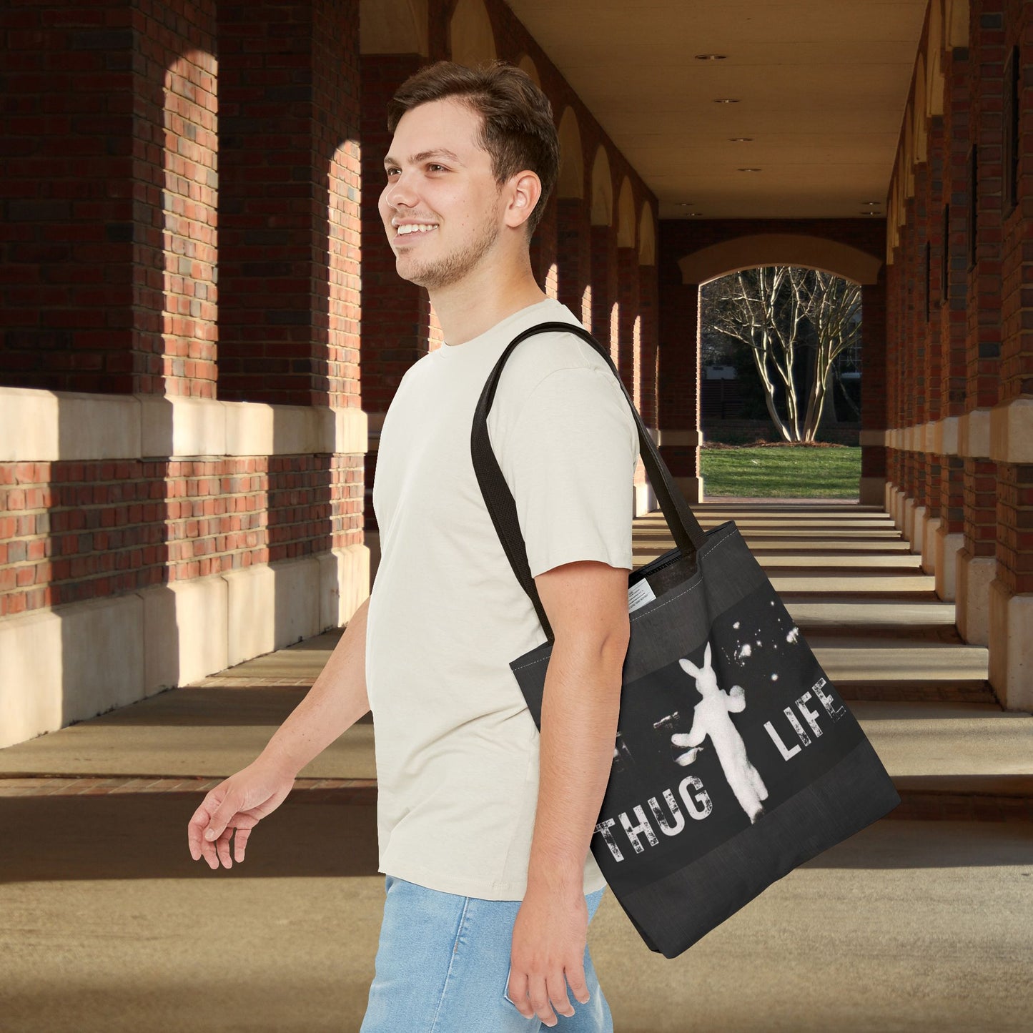 Thug Life Bunny Tote Bag – 3 Sizes | Bold, Fun & Functional