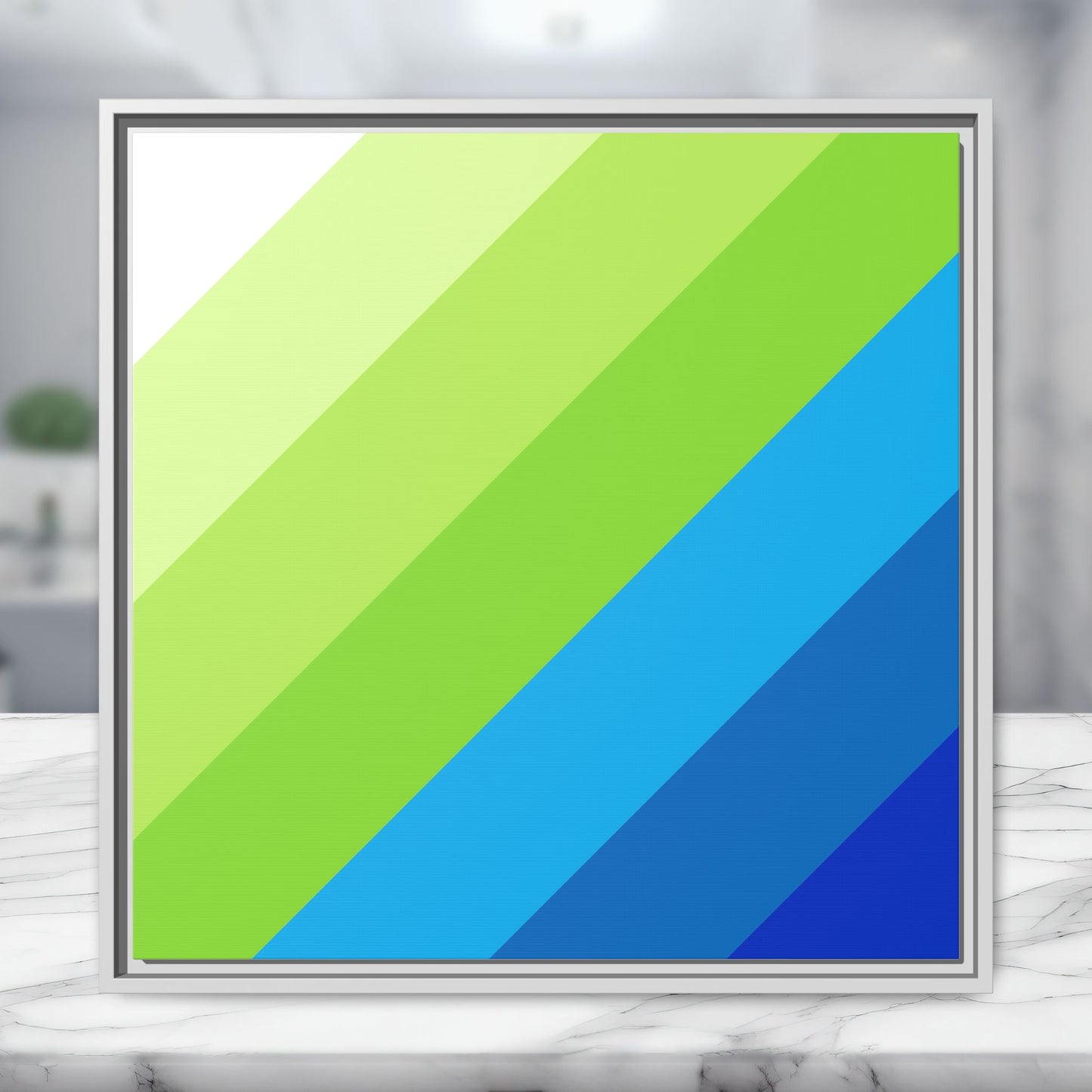 Modern Framed Geometric Canvas Art | Bold Color Meets Clean Framing