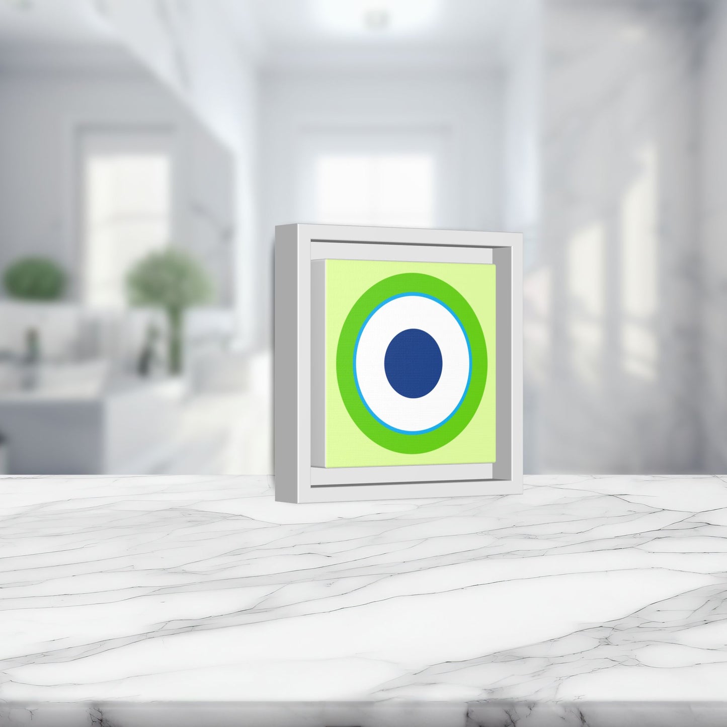 Modern Framed Geometric Canvas Art | Bold Color Meets Clean Framing