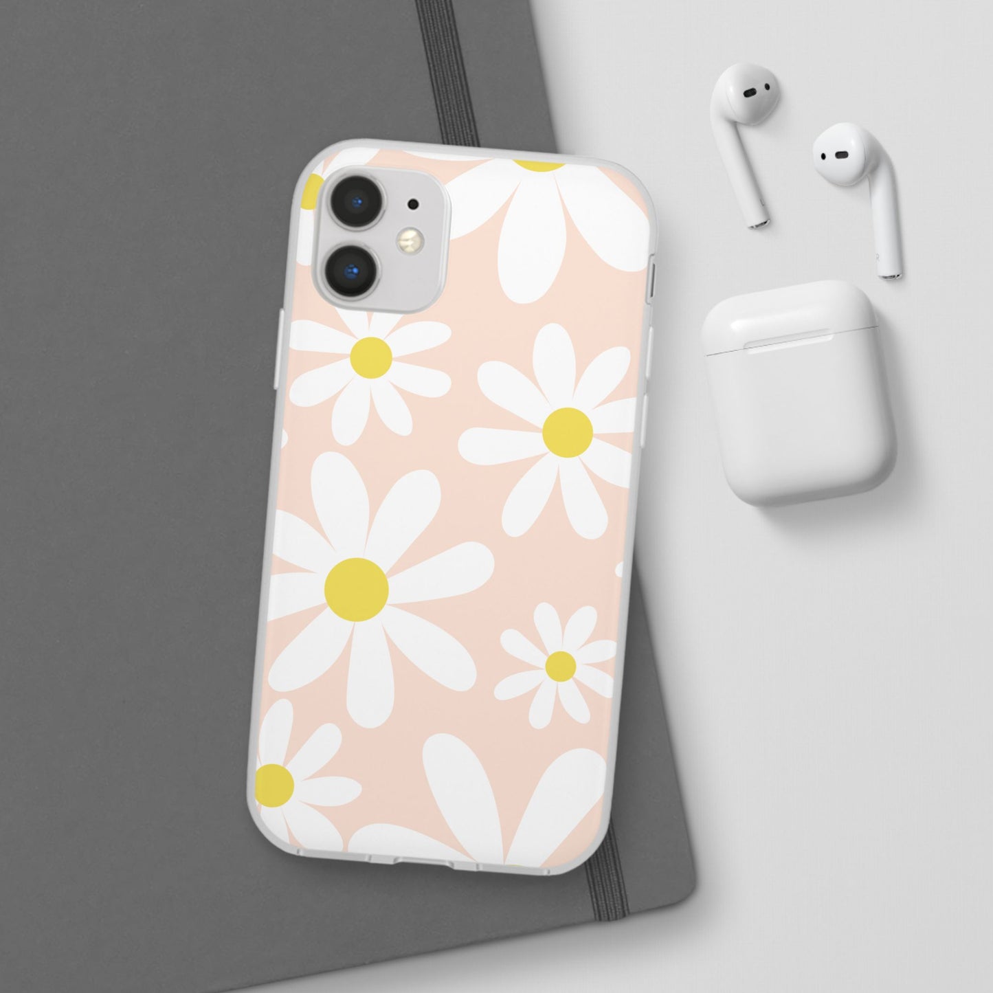 Phone Cases - Blush Daisy Pattern Flexi Cases
