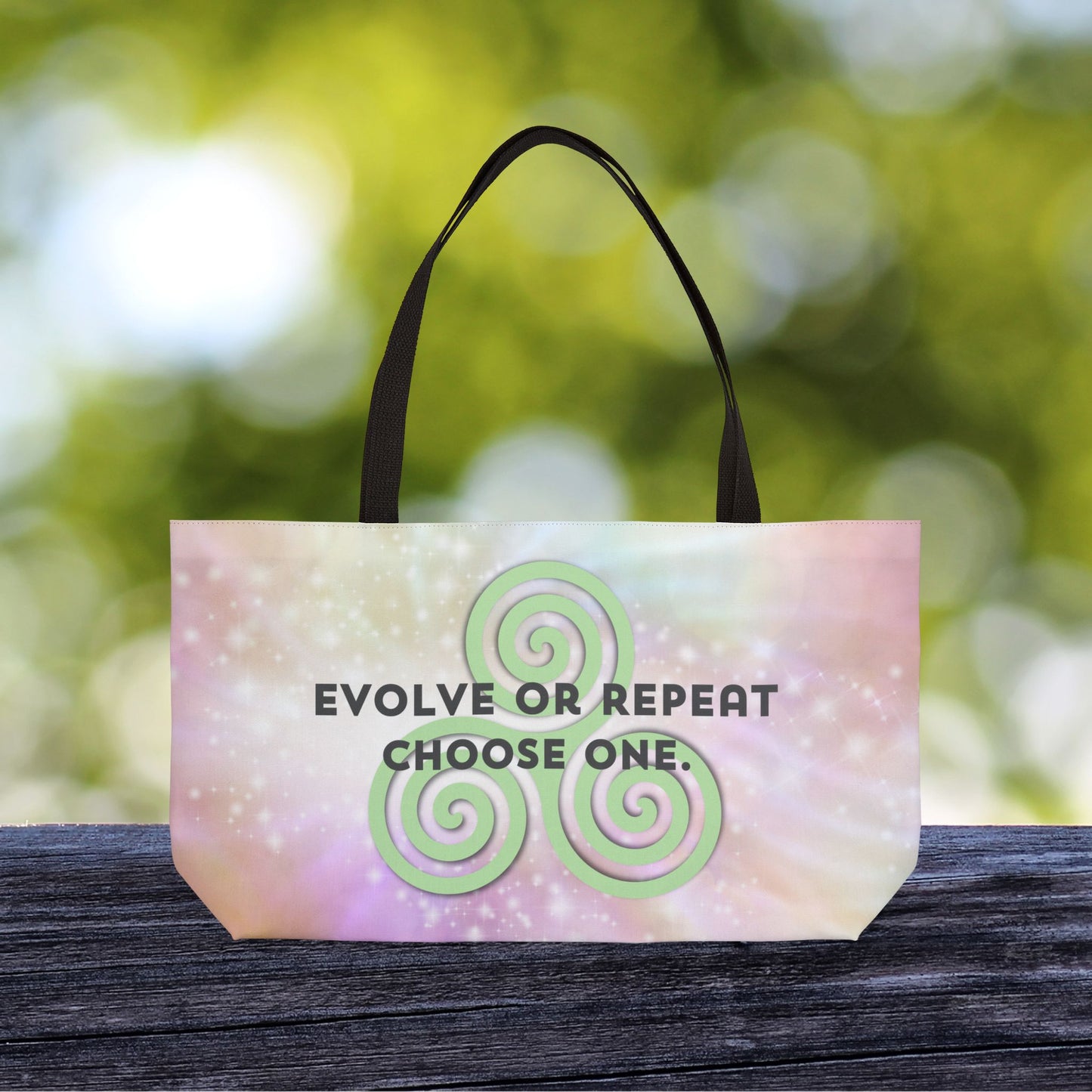 Evolve or Repeat XL Tote Bag | Carry-All for who reach for Growth & Mindfulness