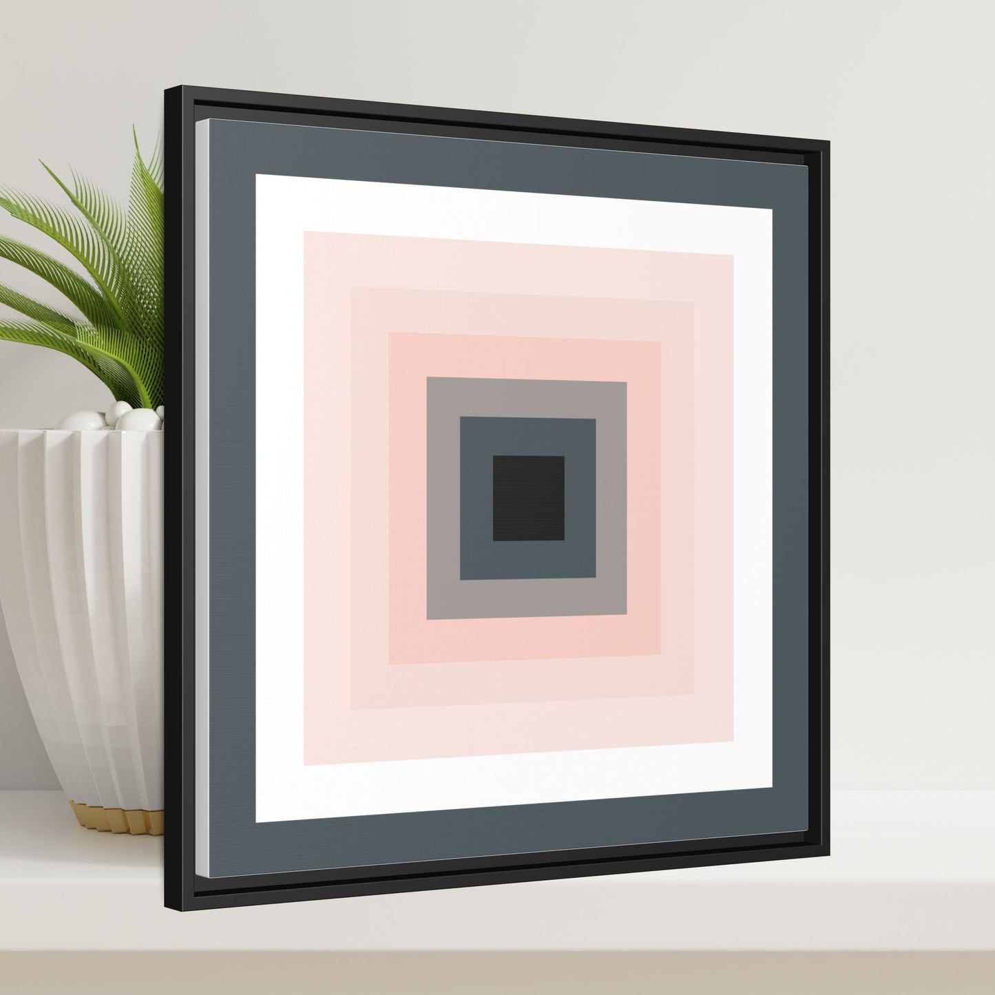 Modern Framed Geometric Canvas Art | Bold Color Meets Clean Framing