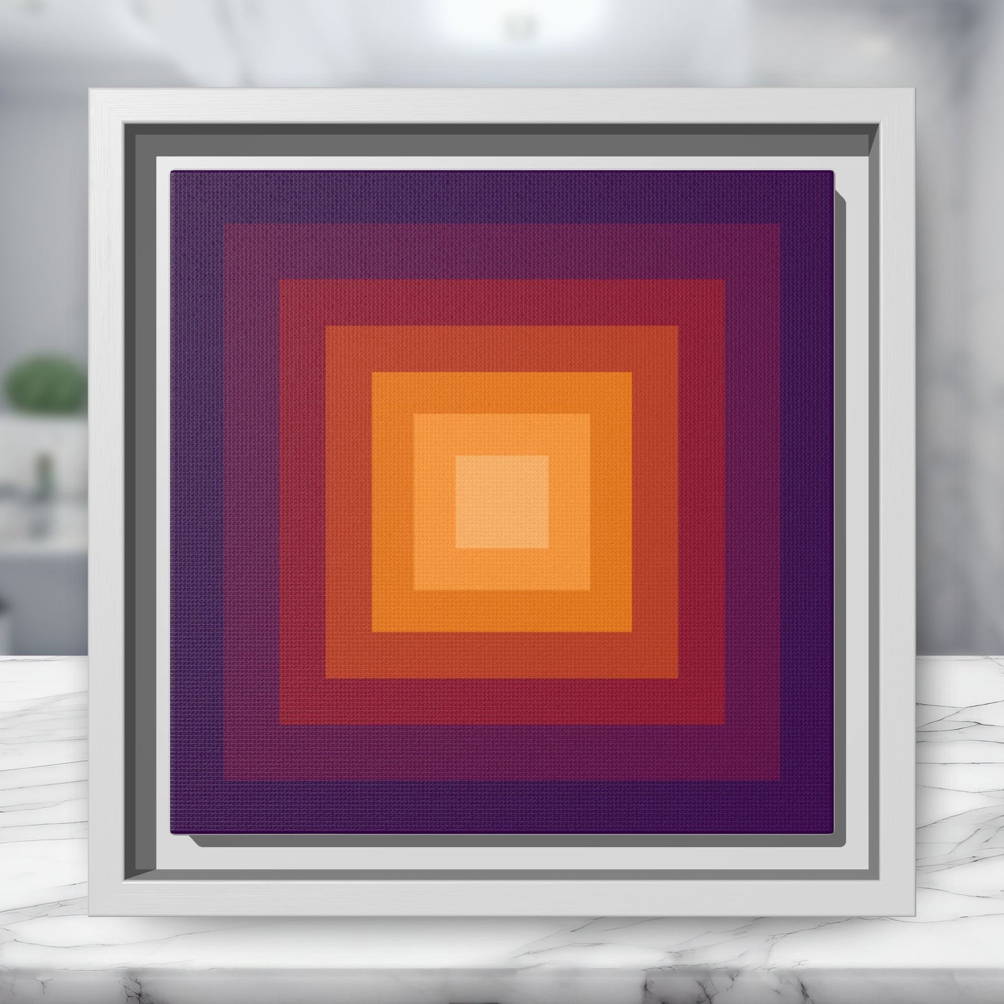 Modern Framed Geometric Canvas Art | Bold Color Meets Clean Framing