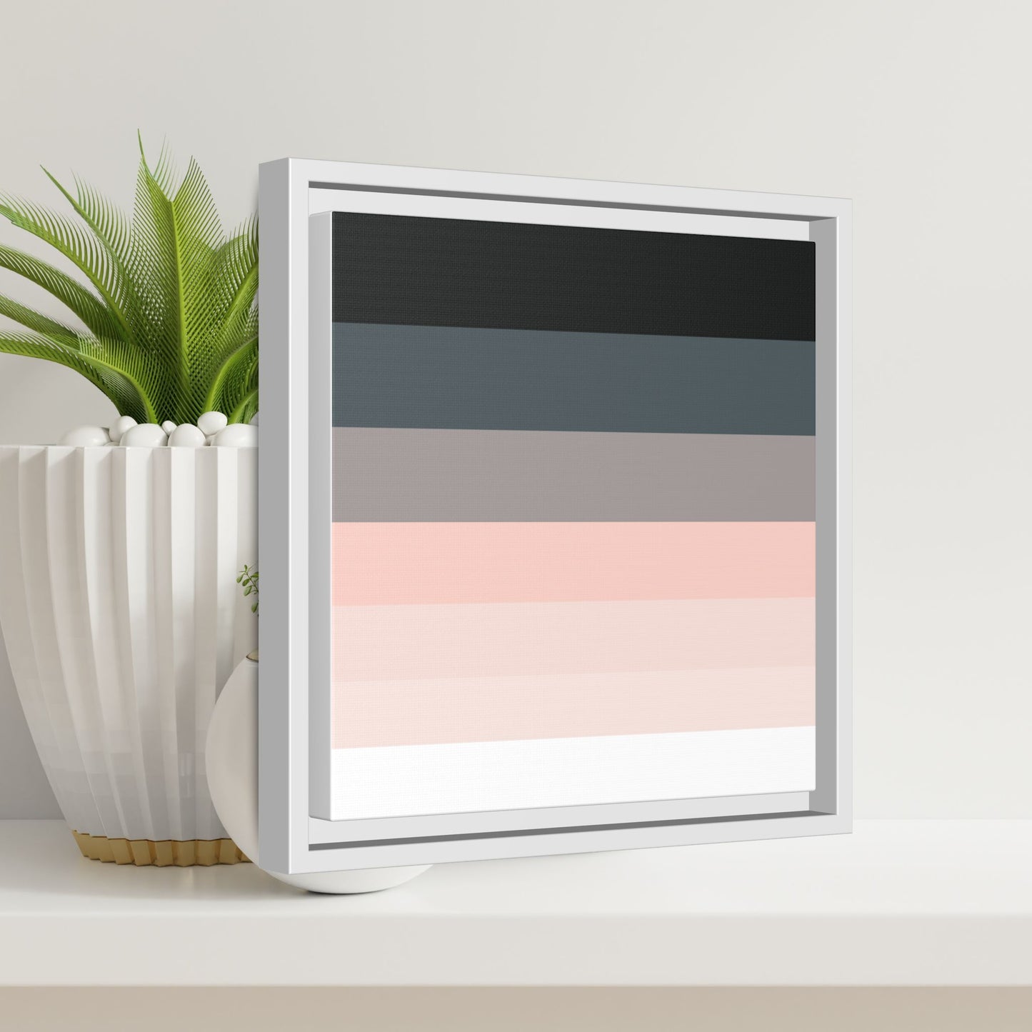 Modern Framed Geometric Canvas Art | Bold Color Meets Clean Framing