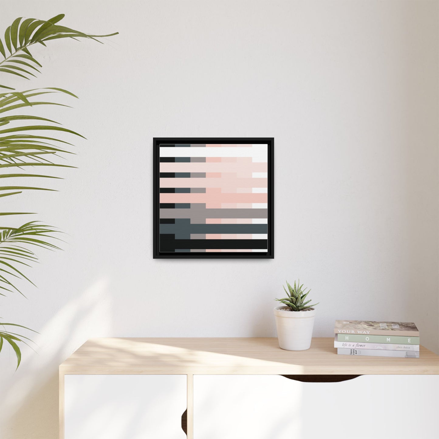 Modern Framed Geometric Canvas Art | Bold Color Meets Clean Framing