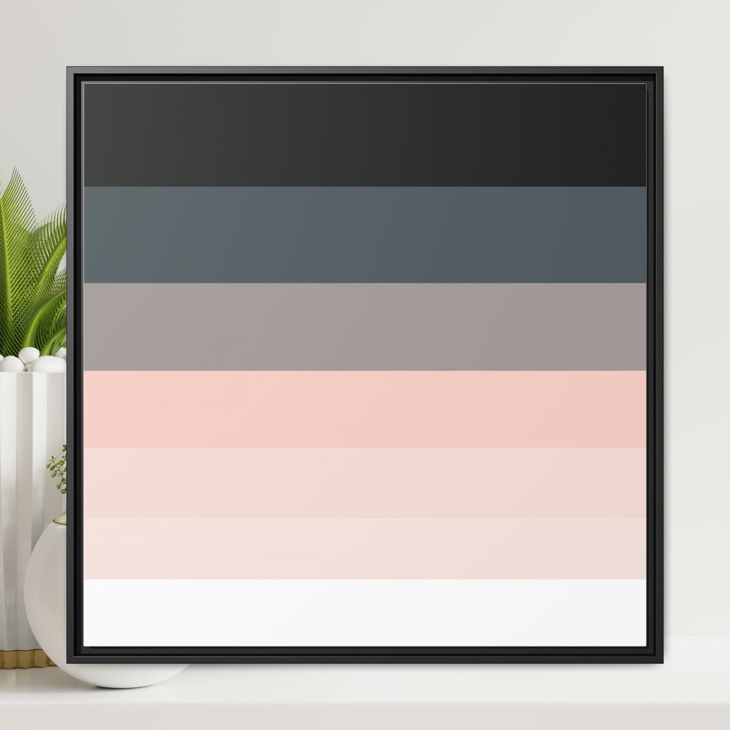 Modern Framed Geometric Canvas Art | Bold Color Meets Clean Framing