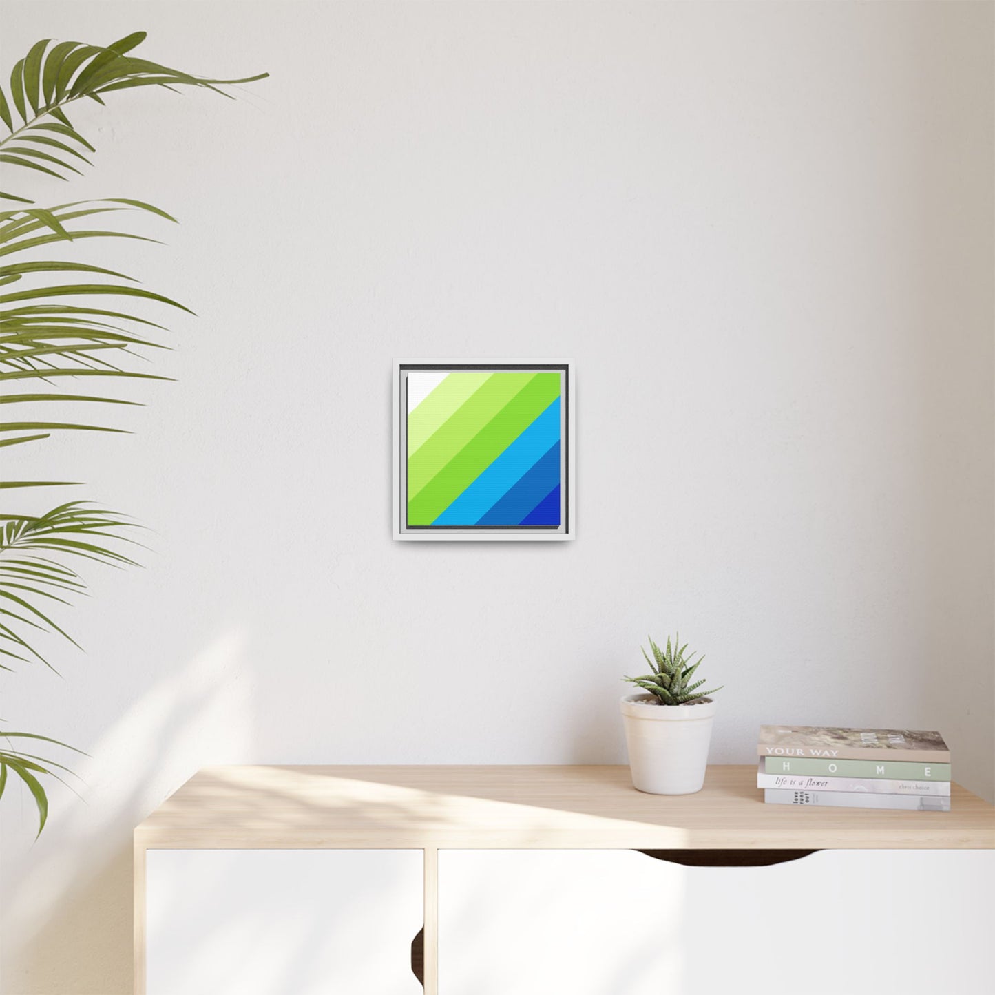 Modern Framed Geometric Canvas Art | Bold Color Meets Clean Framing