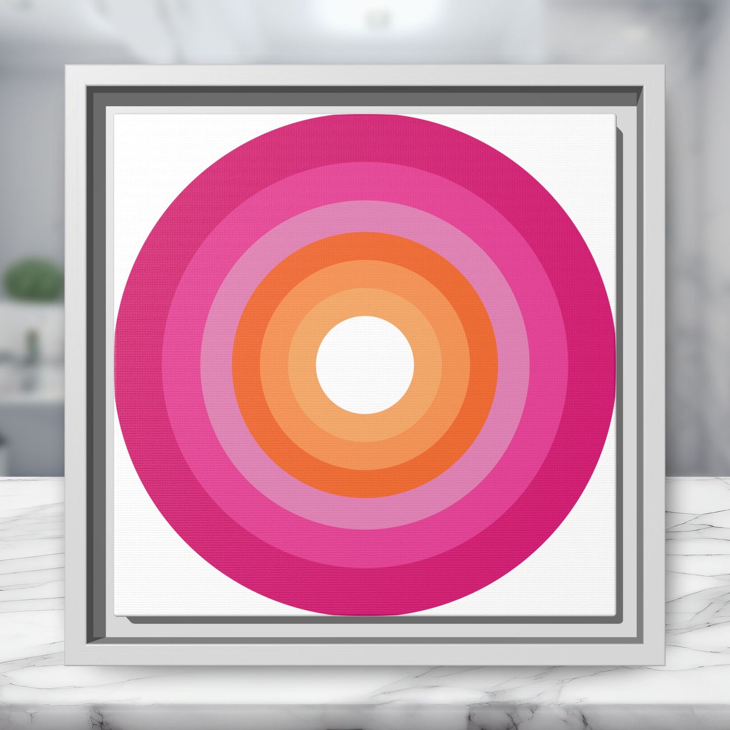 Modern Framed Geometric Canvas Art | Bold Color Meets Clean Framing