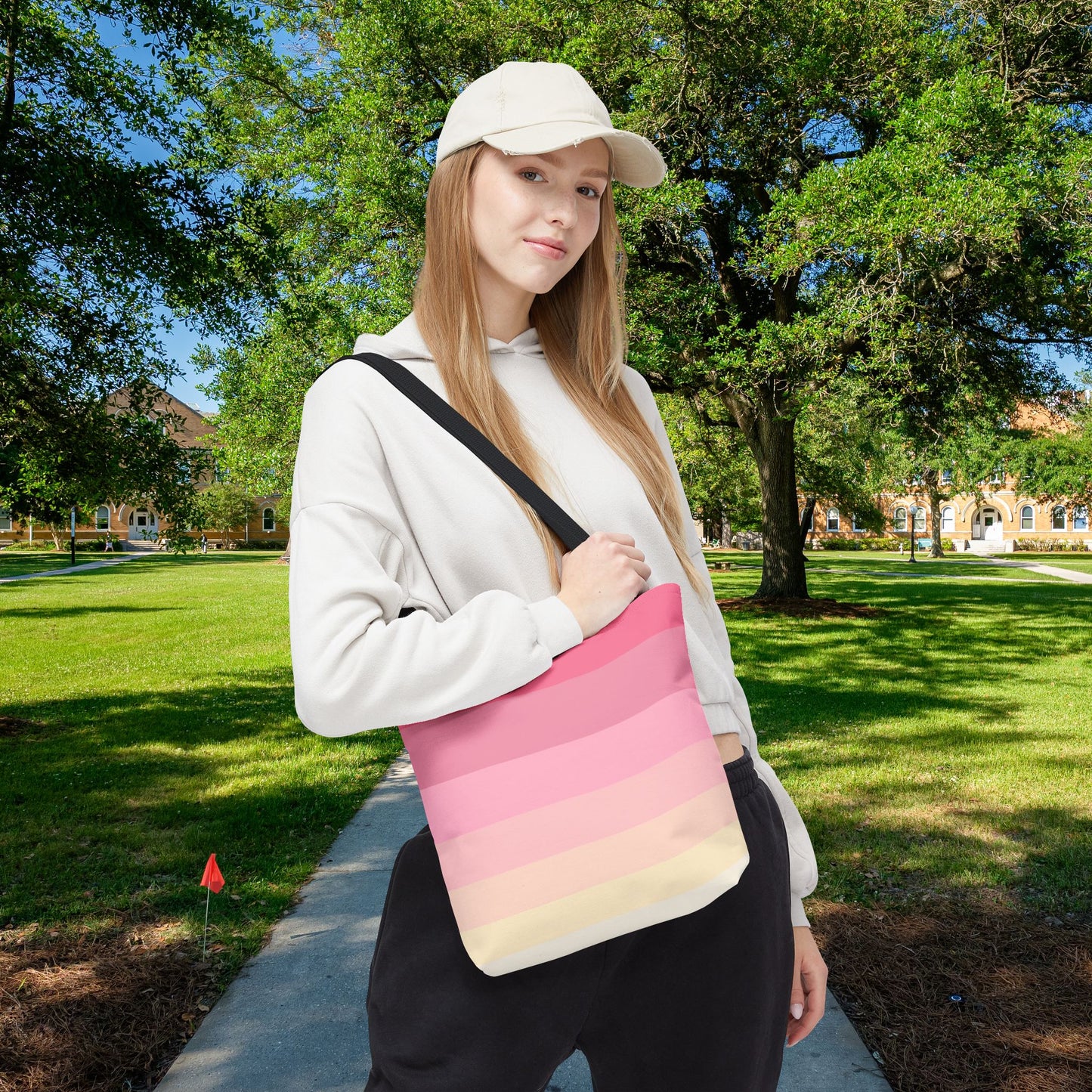 Geo Art XVIII Tote Bag – 3 sizes | Bold lines. Vivid color. Retro with a modern twist.