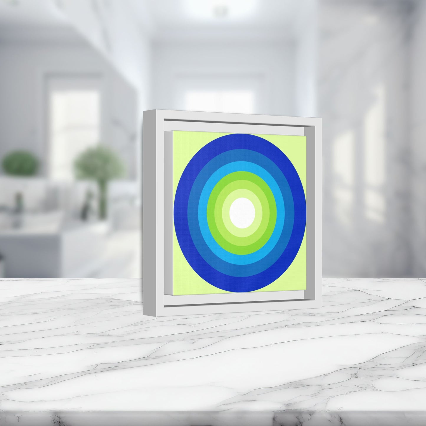 Modern Framed Geometric Canvas Art | Bold Color Meets Clean Framing