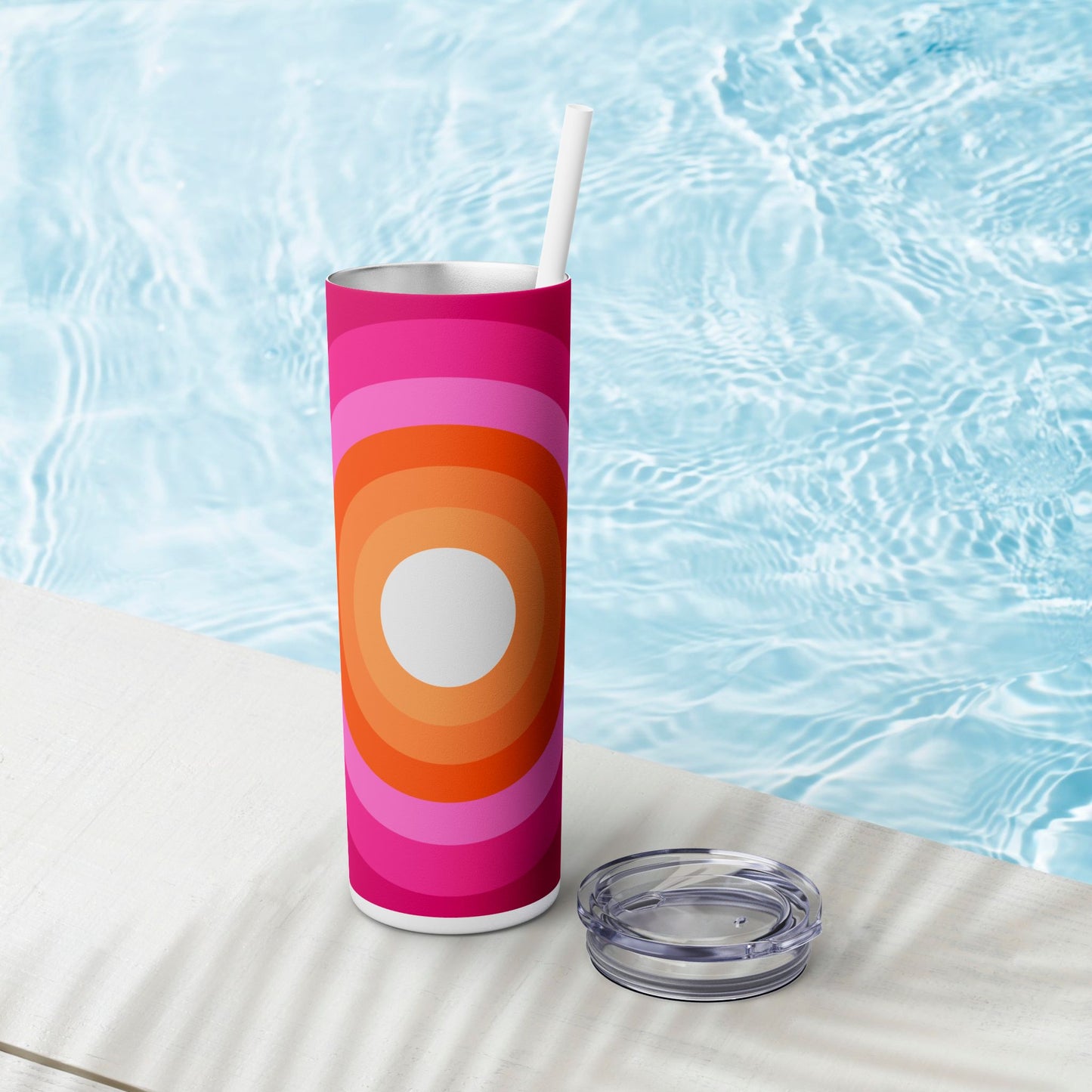 Vibrant. Versatile. Totally Sippable. – 20 oz Skinny Travel Tumbler with Straw