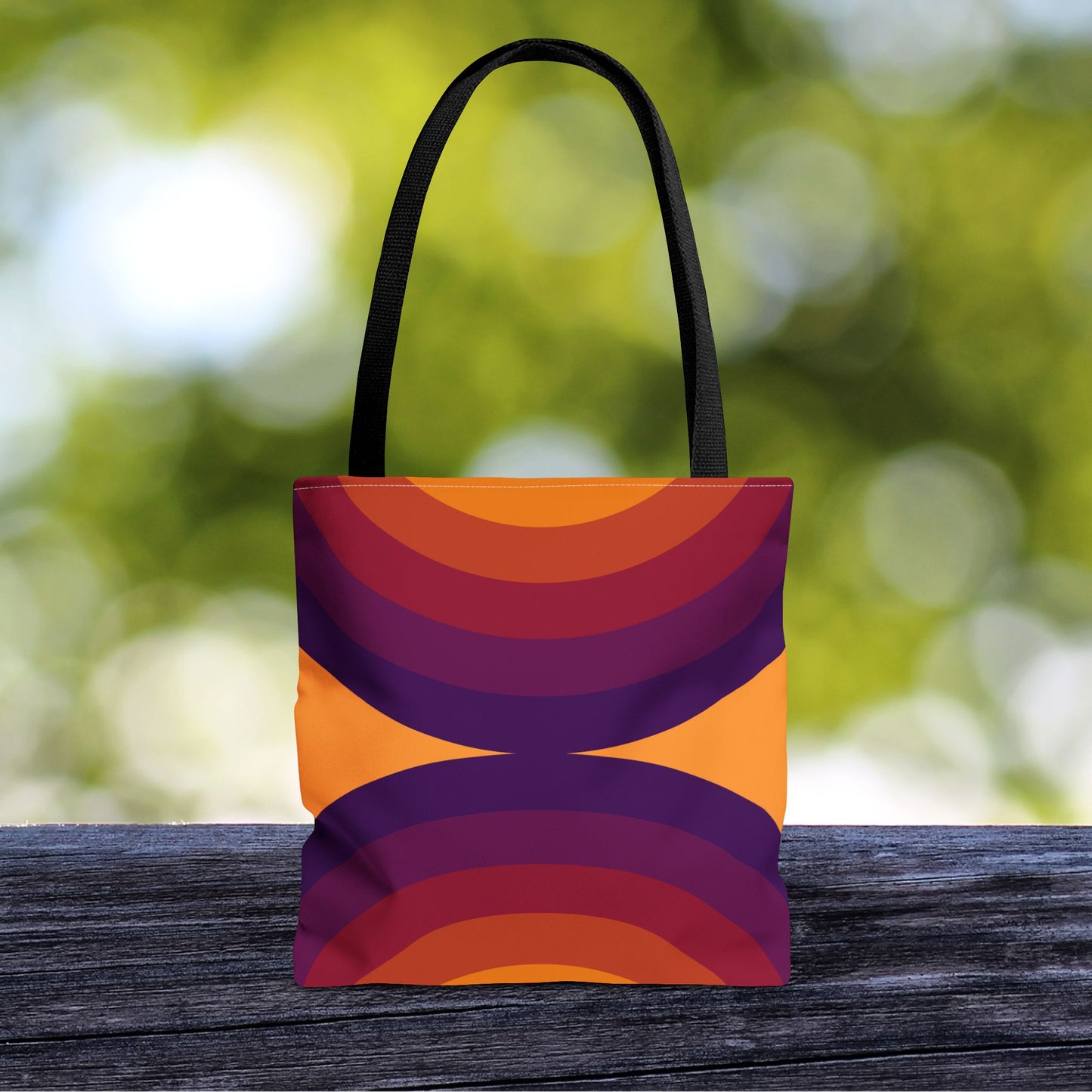 Geometric Art Tote Bag – 3 sizes | Bold lines. Vivid color. Retro with a modern twist.