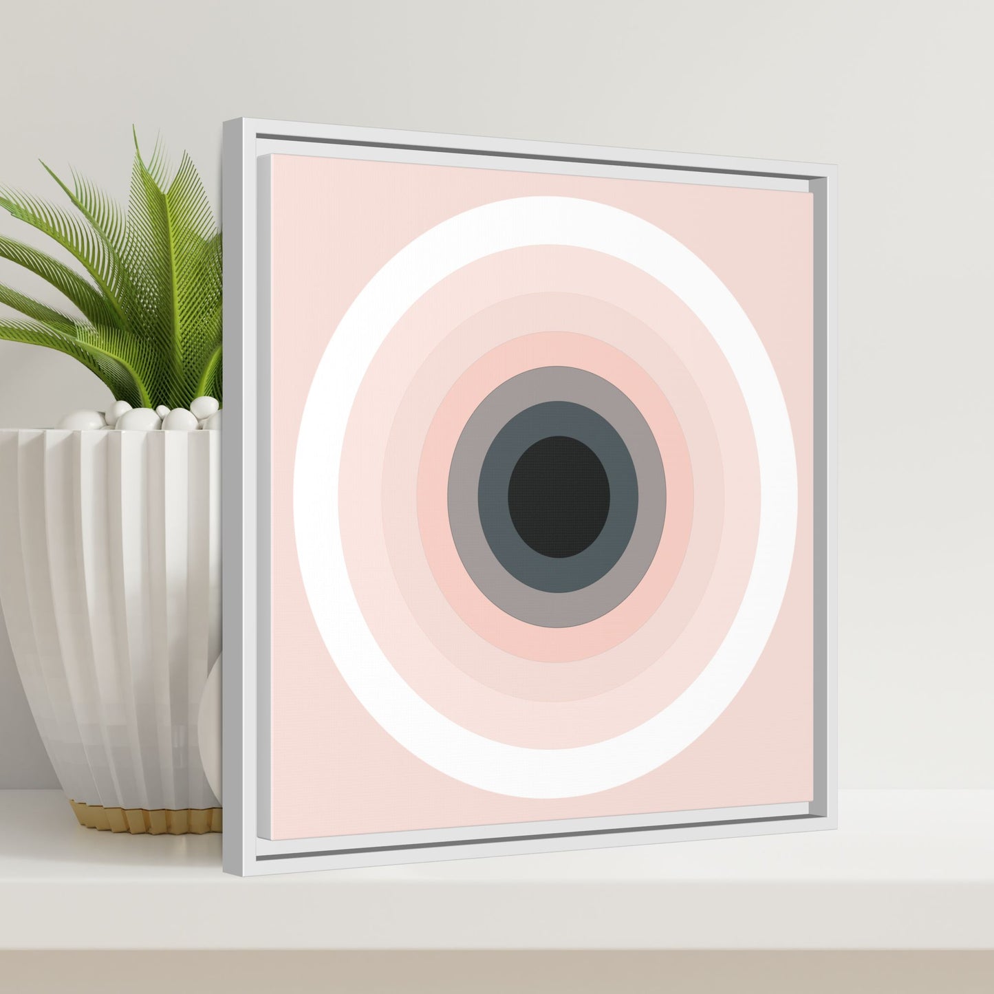 Modern Framed Geometric Canvas Art | Bold Color Meets Clean Framing