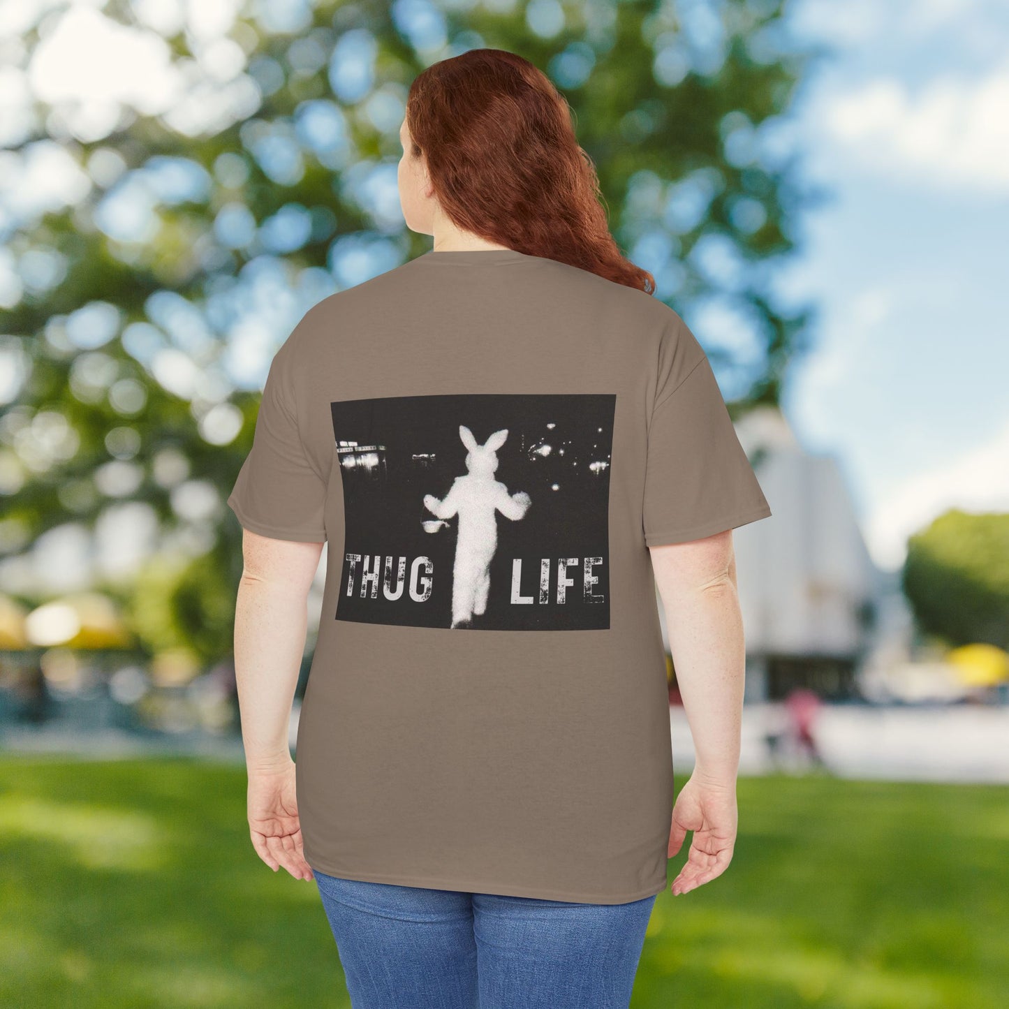 Funny Thug Life 2 Bunny Graphic Tee - Unisex Cotton T-Shirt, Bold Soft Design