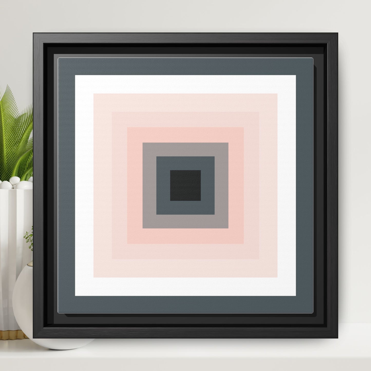 Modern Framed Geometric Canvas Art | Bold Color Meets Clean Framing