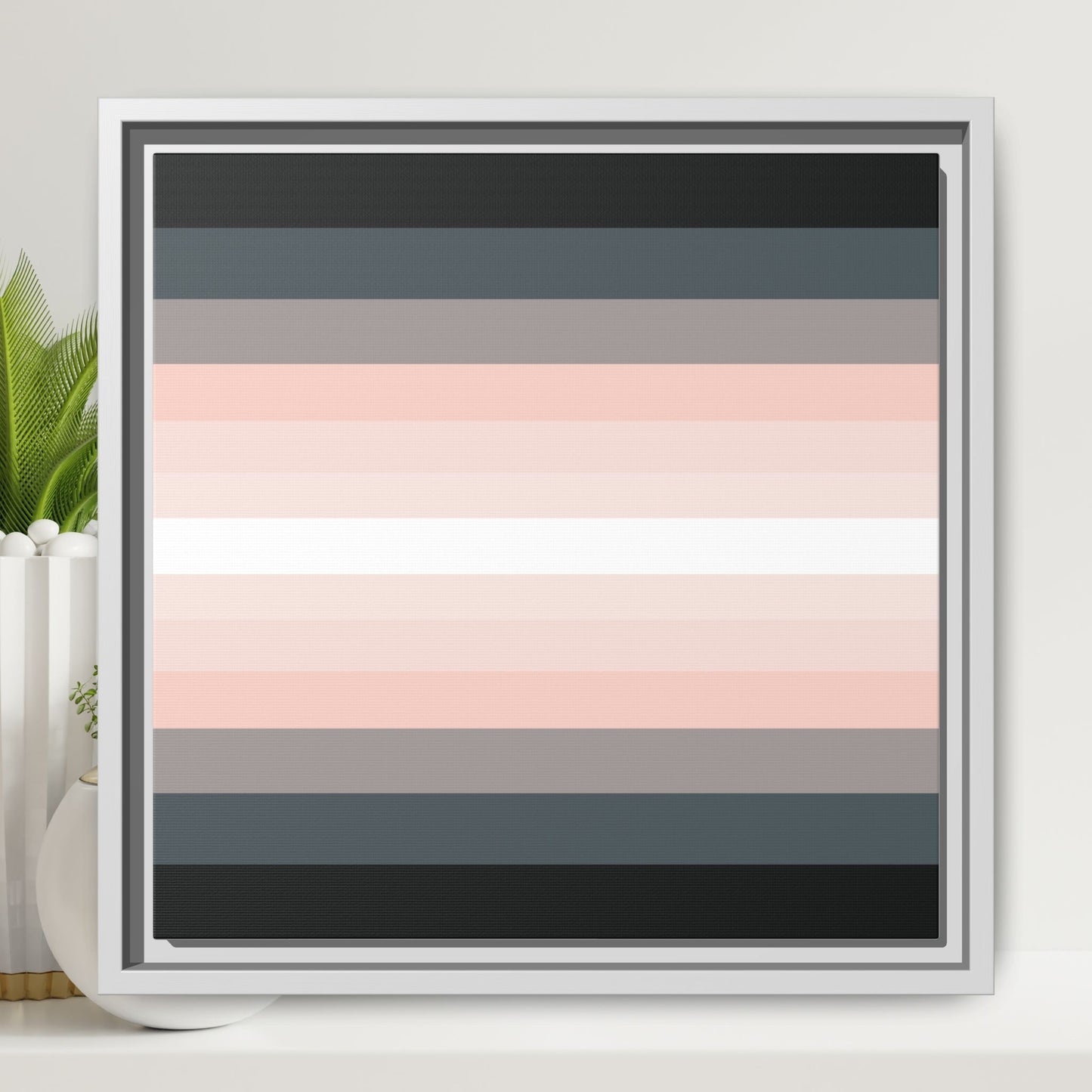 Modern Framed Geometric Canvas Art | Bold Color Meets Clean Framing