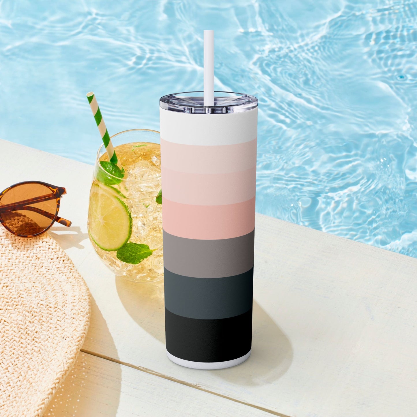 Vibrant. Versatile. Totally Sippable. – 20 oz Skinny Travel Tumbler with Straw