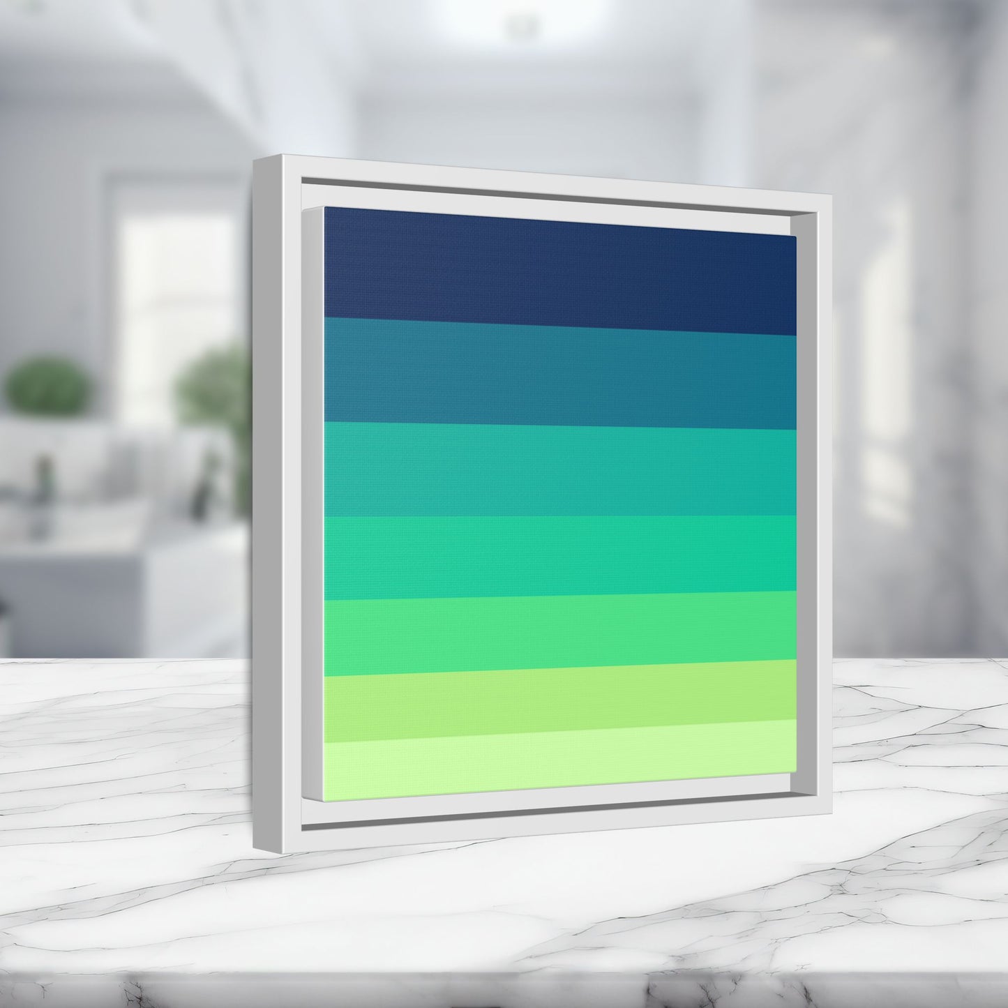 Modern Framed Geometric Canvas Art | Bold Color Meets Clean Framing