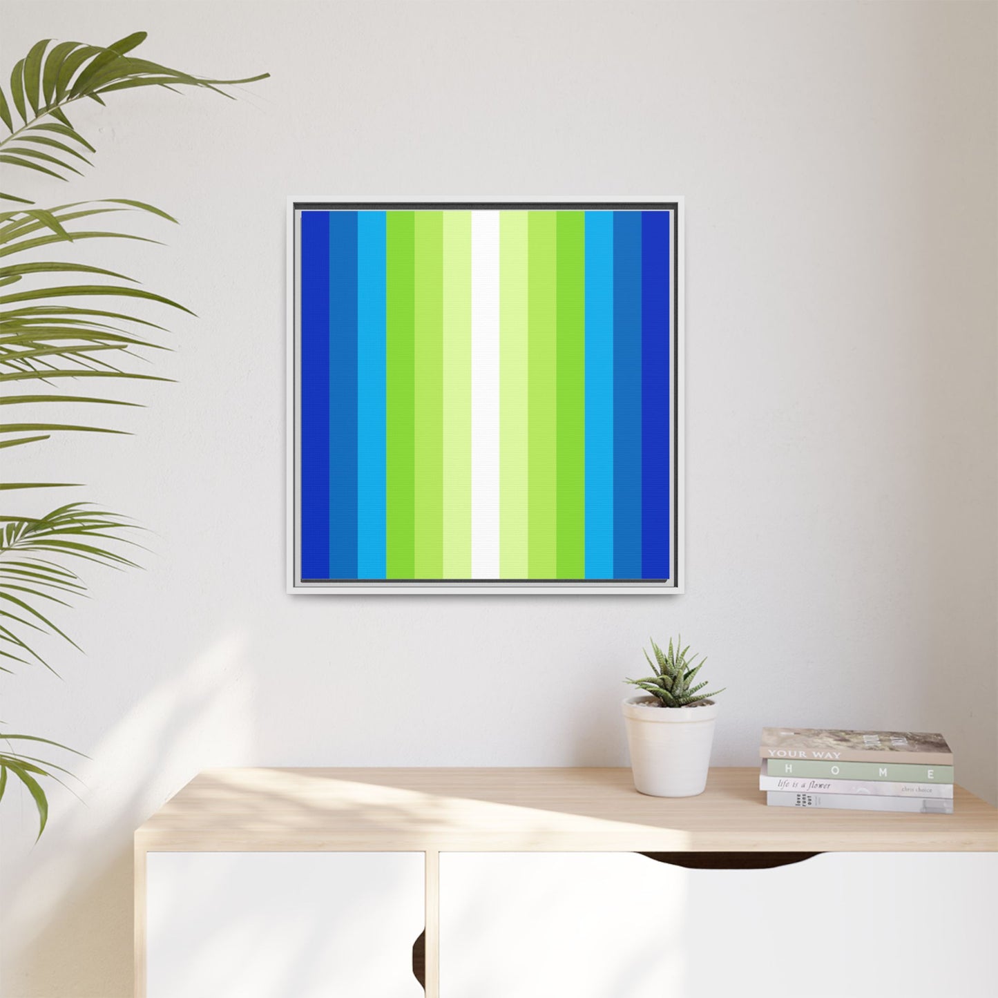 Modern Framed Geometric Canvas Art | Bold Color Meets Clean Framing