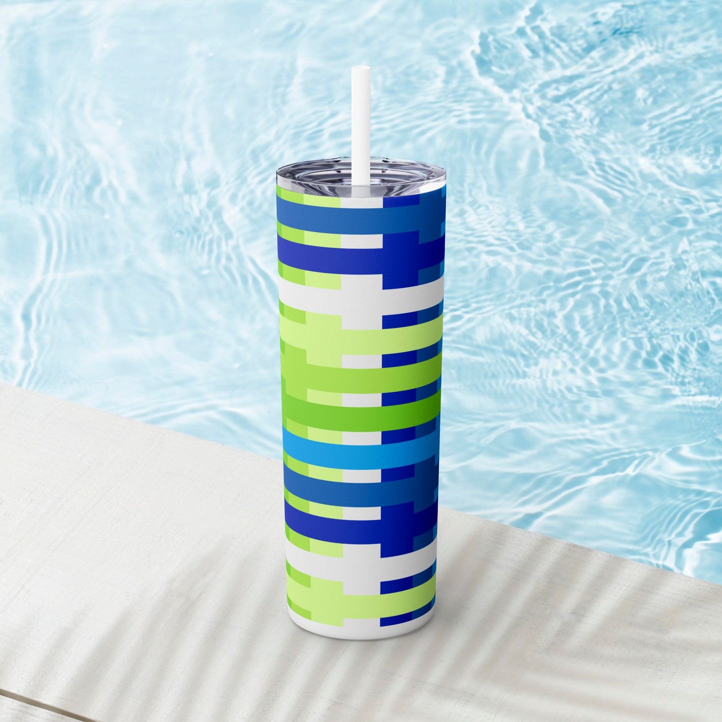 Vibrant. Versatile. Totally Sippable. – 20 oz Skinny Travel Tumbler with Straw