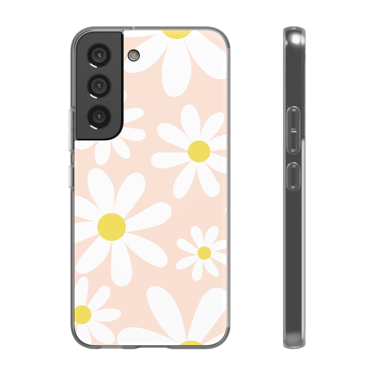 Phone Cases - Blush Daisy Pattern Flexi Cases