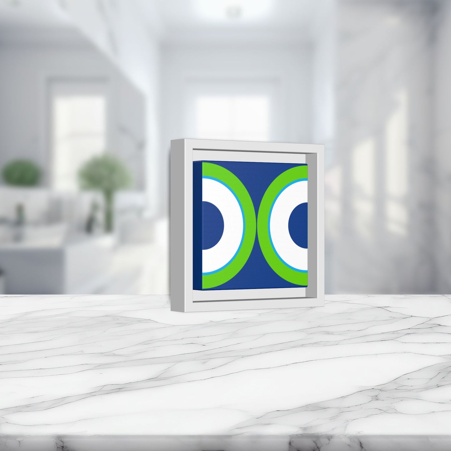 Modern Framed Geometric Canvas Art | Bold Color Meets Clean Framing