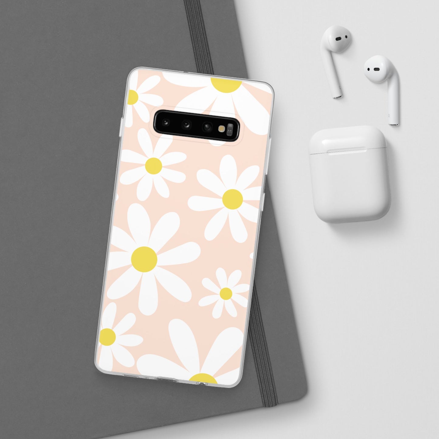 Phone Cases - Blush Daisy Pattern Flexi Cases