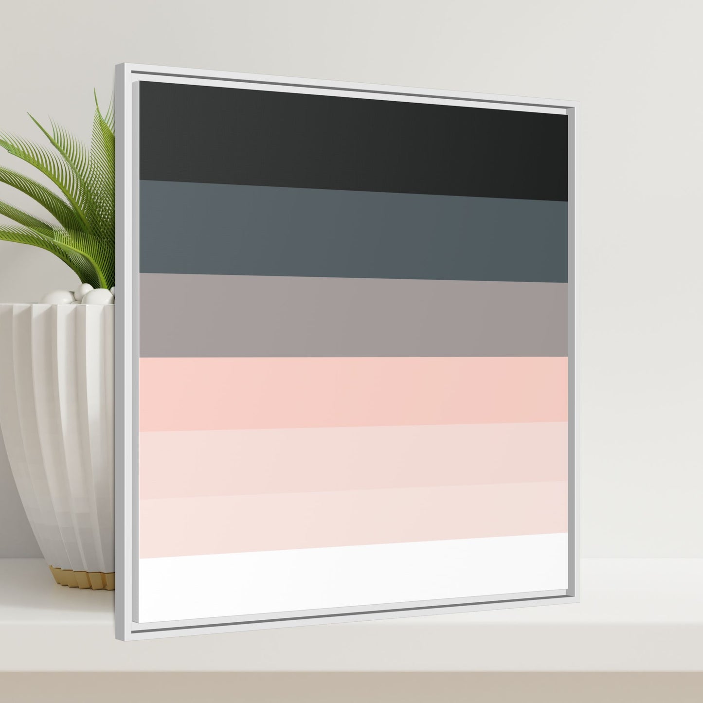 Modern Framed Geometric Canvas Art | Bold Color Meets Clean Framing