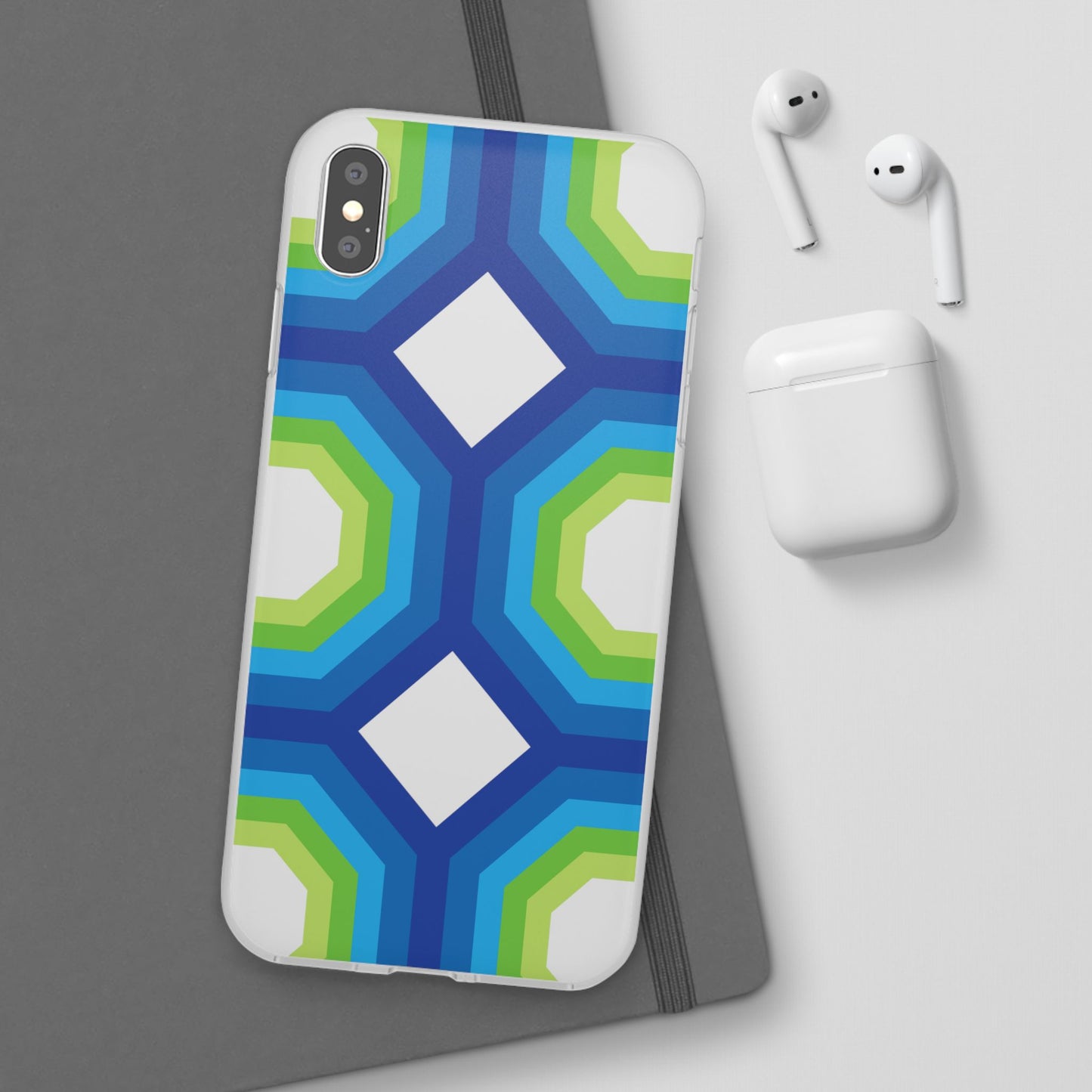 Stylish Geometric Phone Case, Flexible Phone Cover, Unique Modern Design, Perfect Gift, Trendy Accessory, Eco-Friendly Case