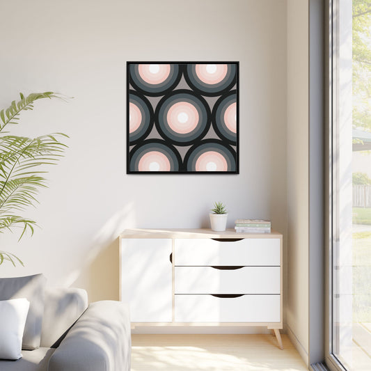 Modern Framed Geometric Canvas Art | Bold Color Meets Clean Framing