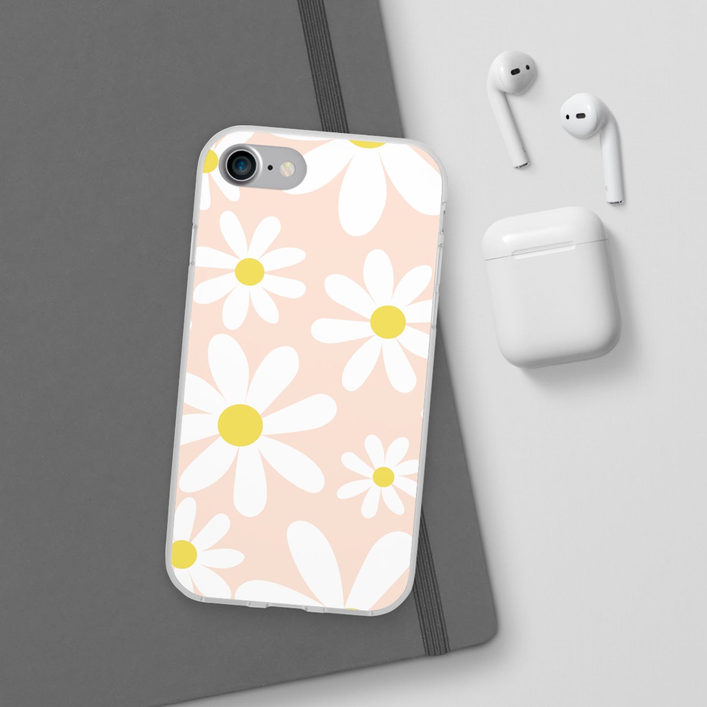 Phone Cases - Blush Daisy Pattern Flexi Cases
