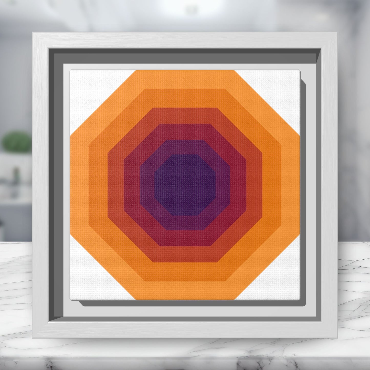 Modern Framed Geometric Canvas Art | Bold Color Meets Clean Framing