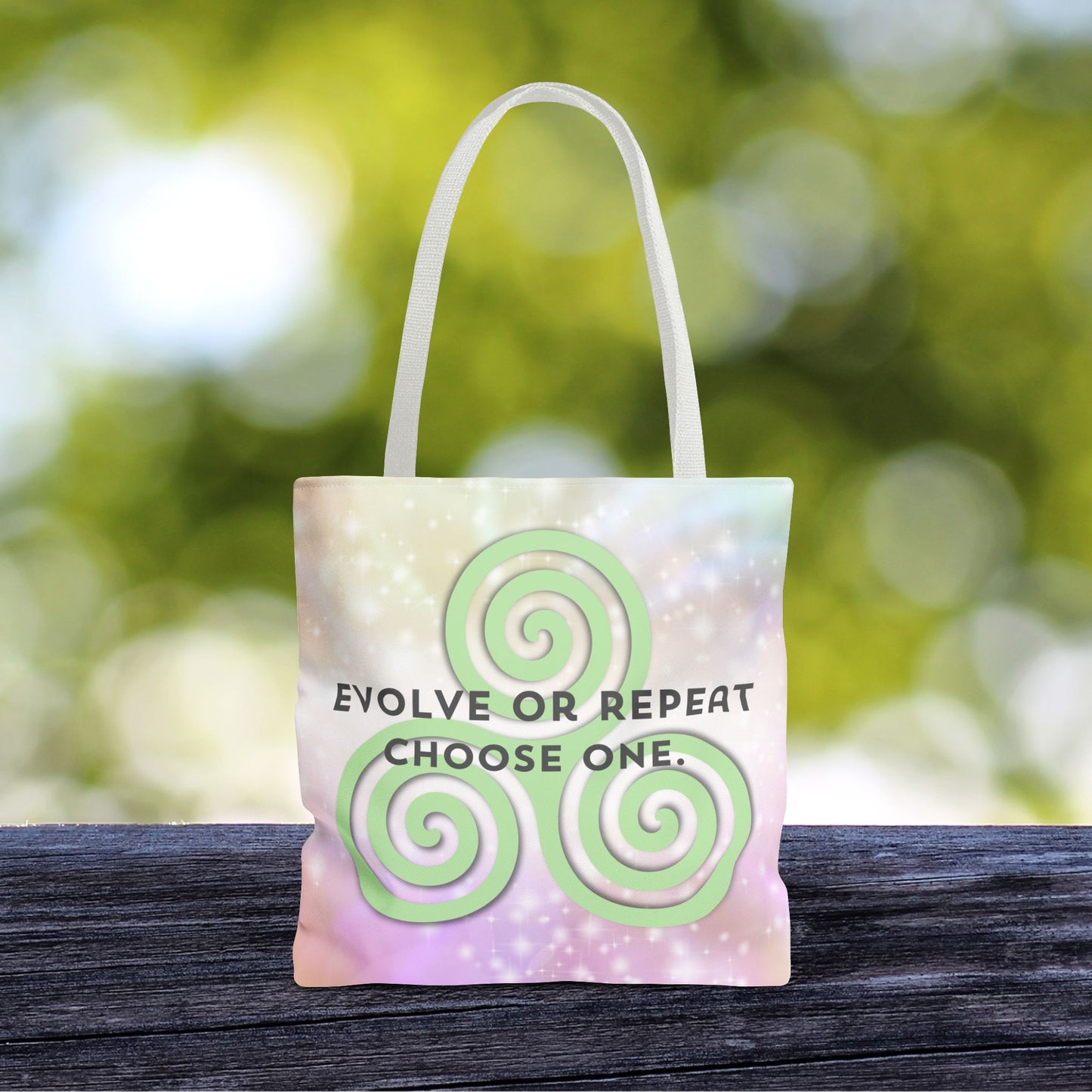 Evolve or Repeat Tote Bag – 3 sizes | Softly Spiritual. Boldly Intentional
