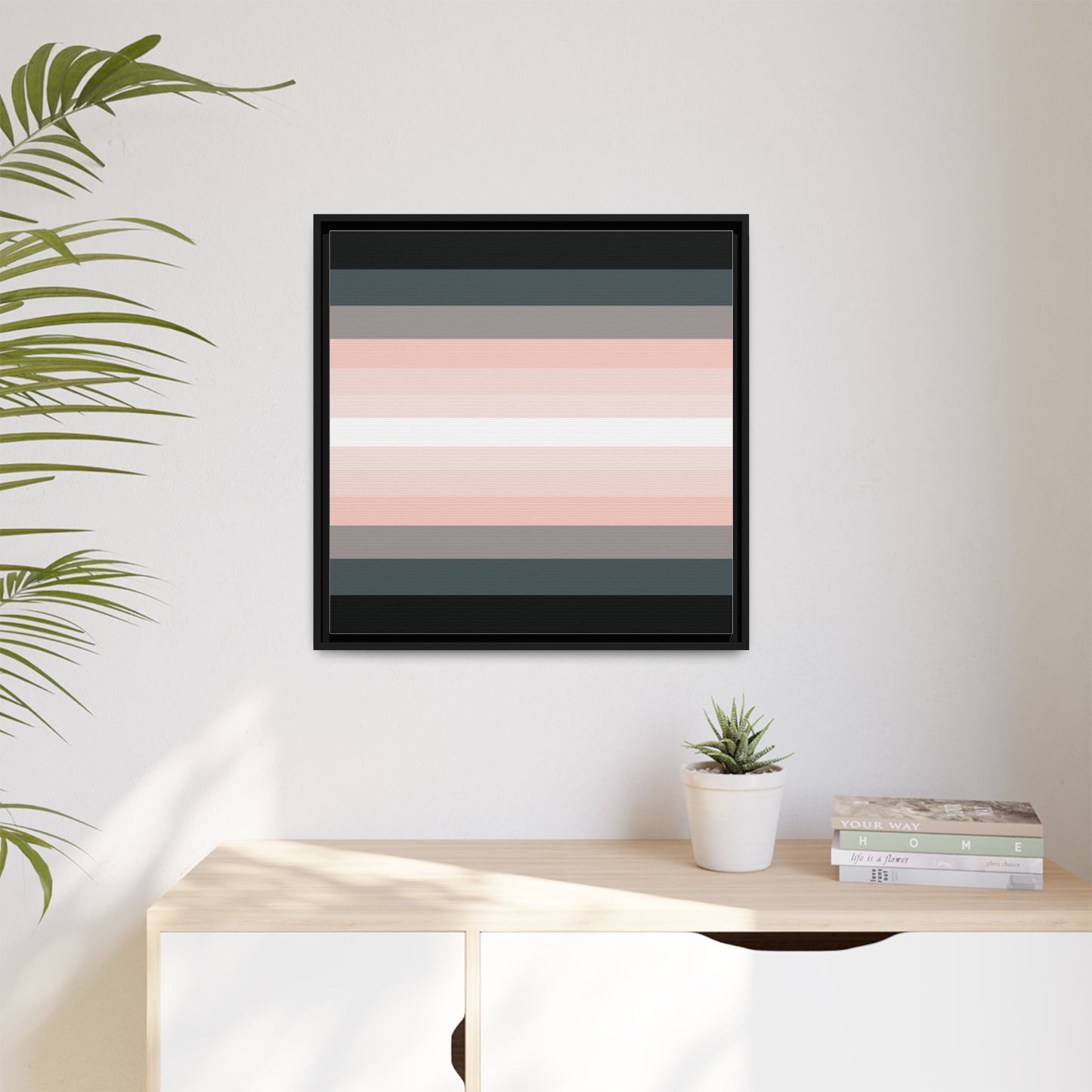 Modern Framed Geometric Canvas Art | Bold Color Meets Clean Framing