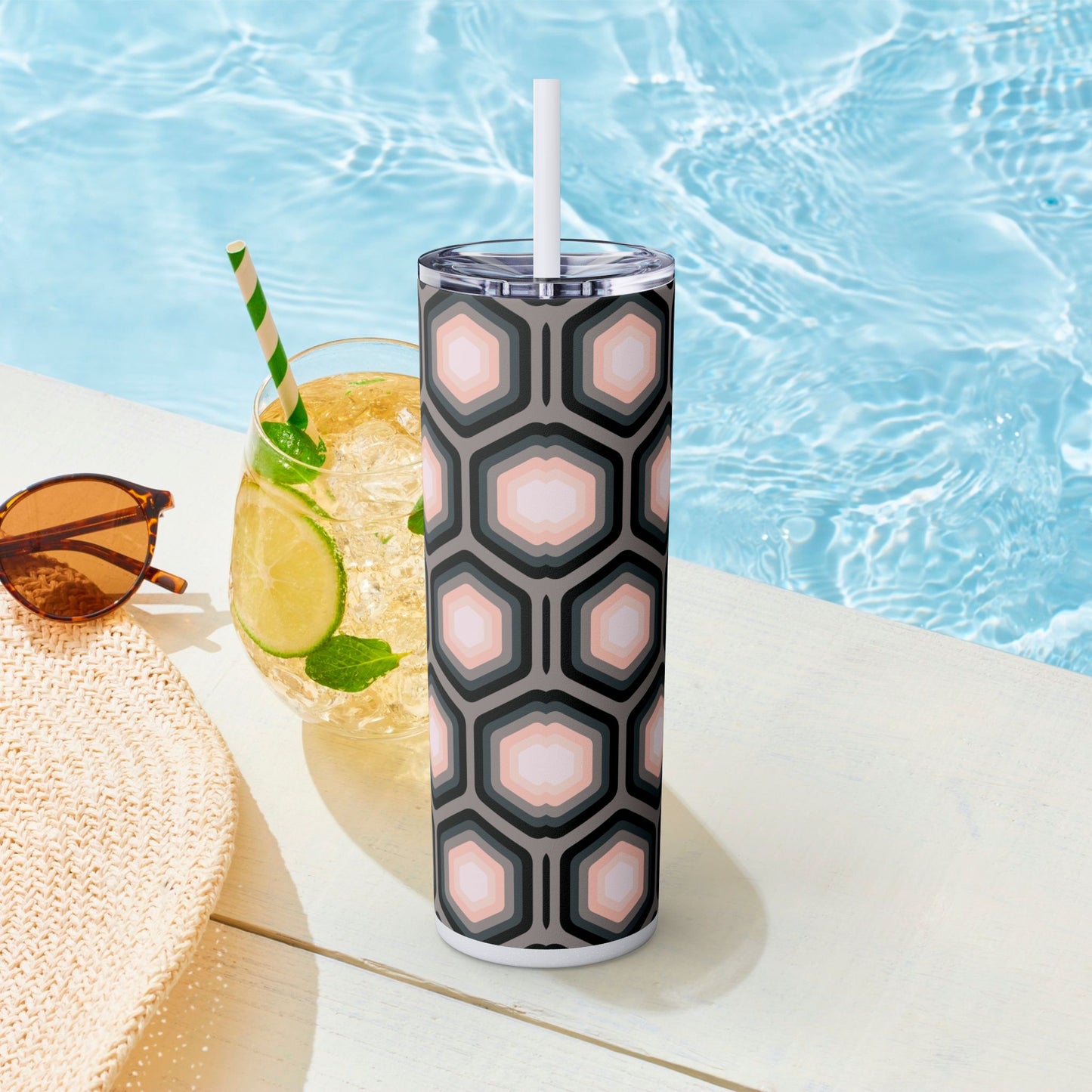 Vibrant. Versatile. Totally Sippable. – 20 oz Skinny Travel Tumbler with Straw