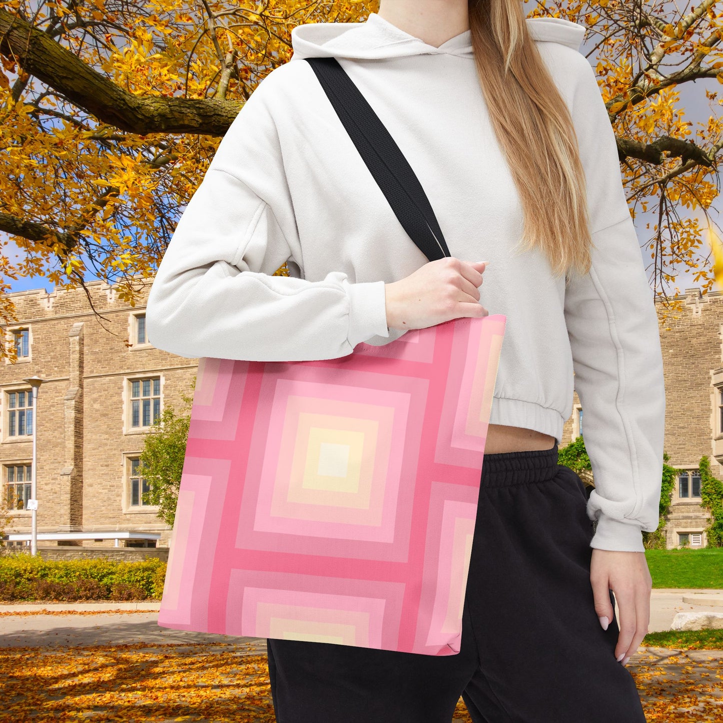 Geo Art Tote Bag – 3 sizes | Bold lines. Vivid color. Retro with a modern twist.