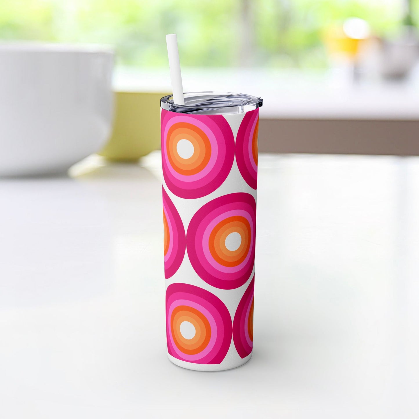Vibrant. Versatile. Totally Sippable. – 20 oz Skinny Travel Tumbler with Straw