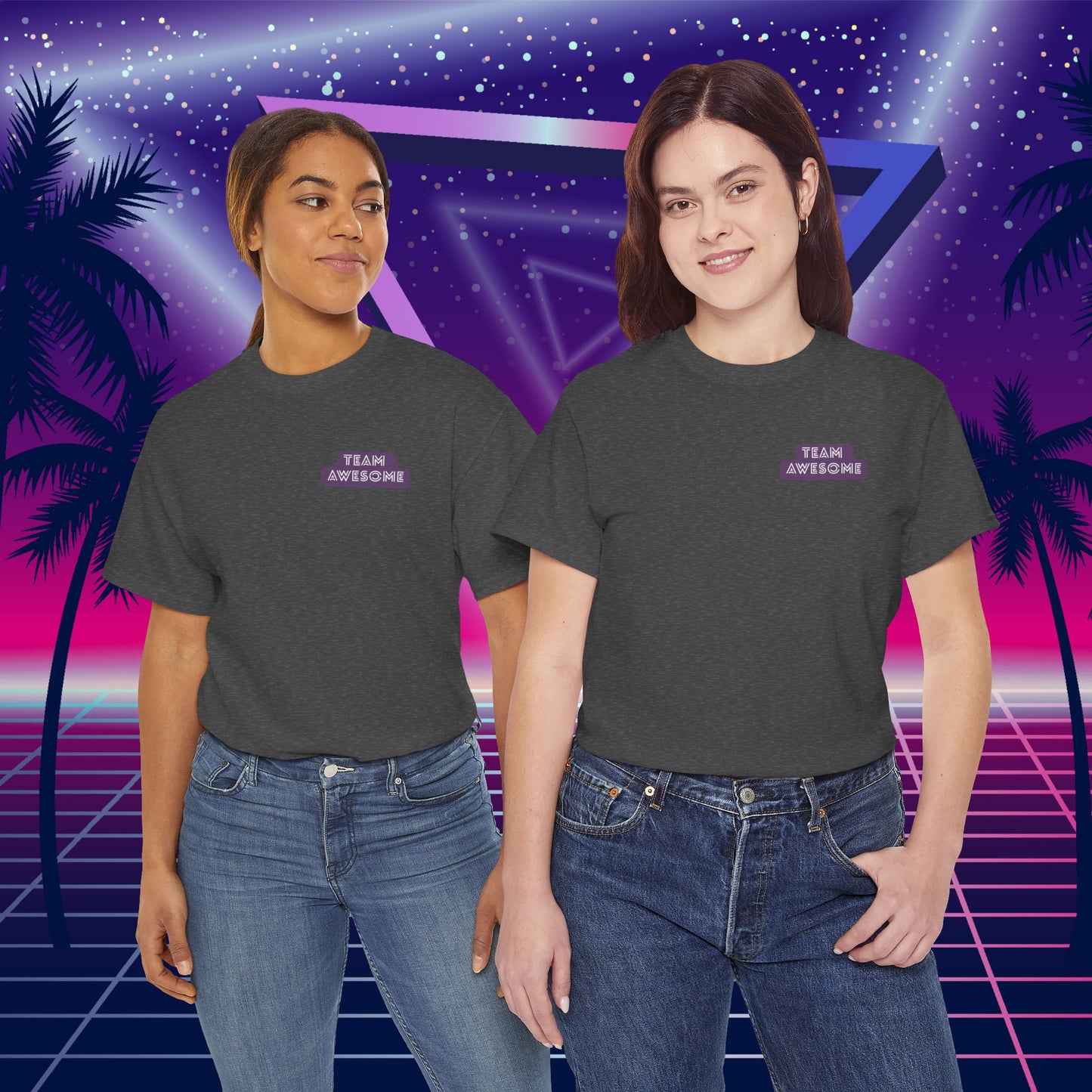 Let’s Get Physical – Join Team Awesome Retro 80s Tee - Unisex Cotton T-Shirt