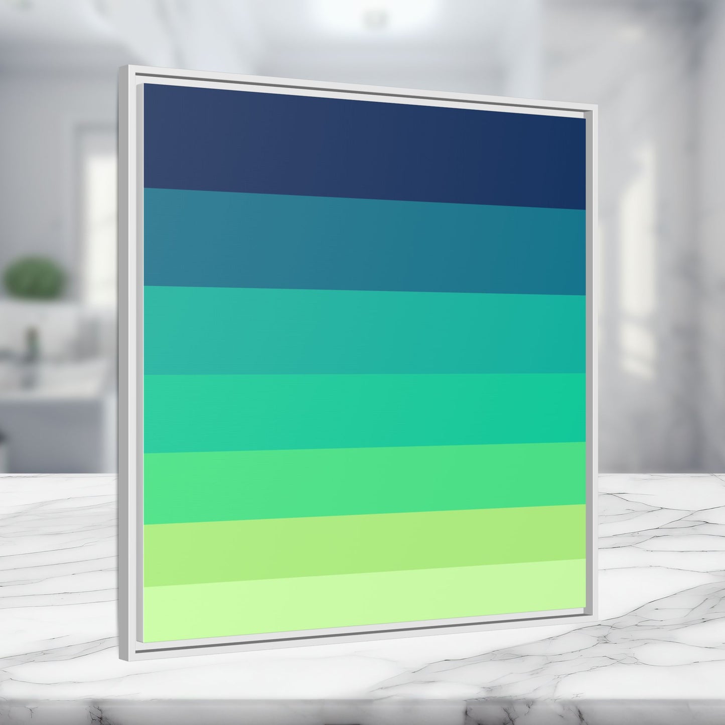 Modern Framed Geometric Canvas Art | Bold Color Meets Clean Framing