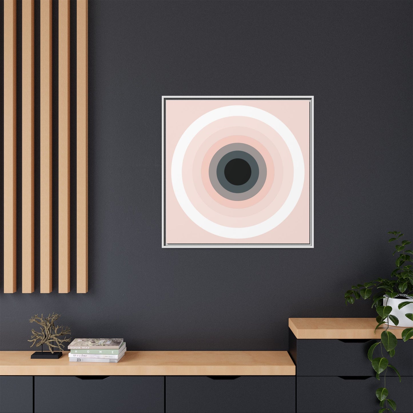 Modern Framed Geometric Canvas Art | Bold Color Meets Clean Framing