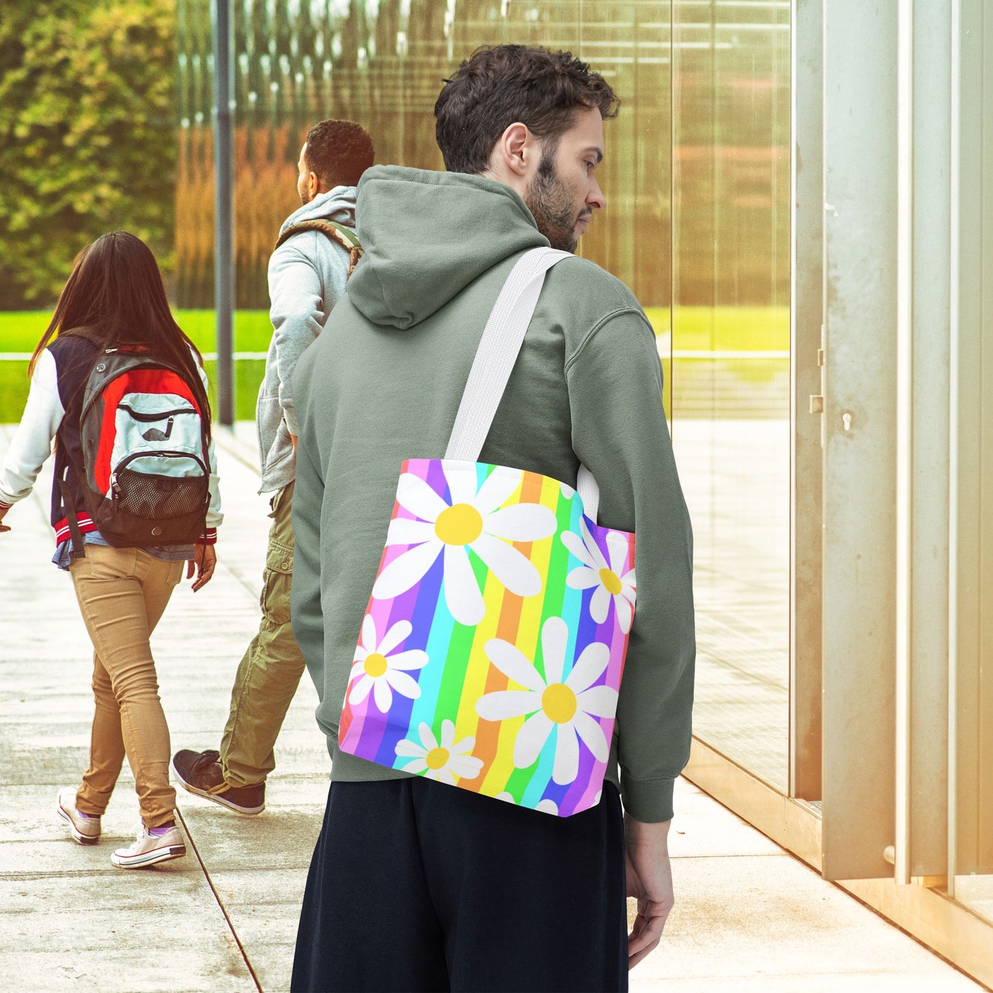 Flower Power Daisy Tote Bag – 3 sizes | Colorful, Cheerful, and Ready to Go