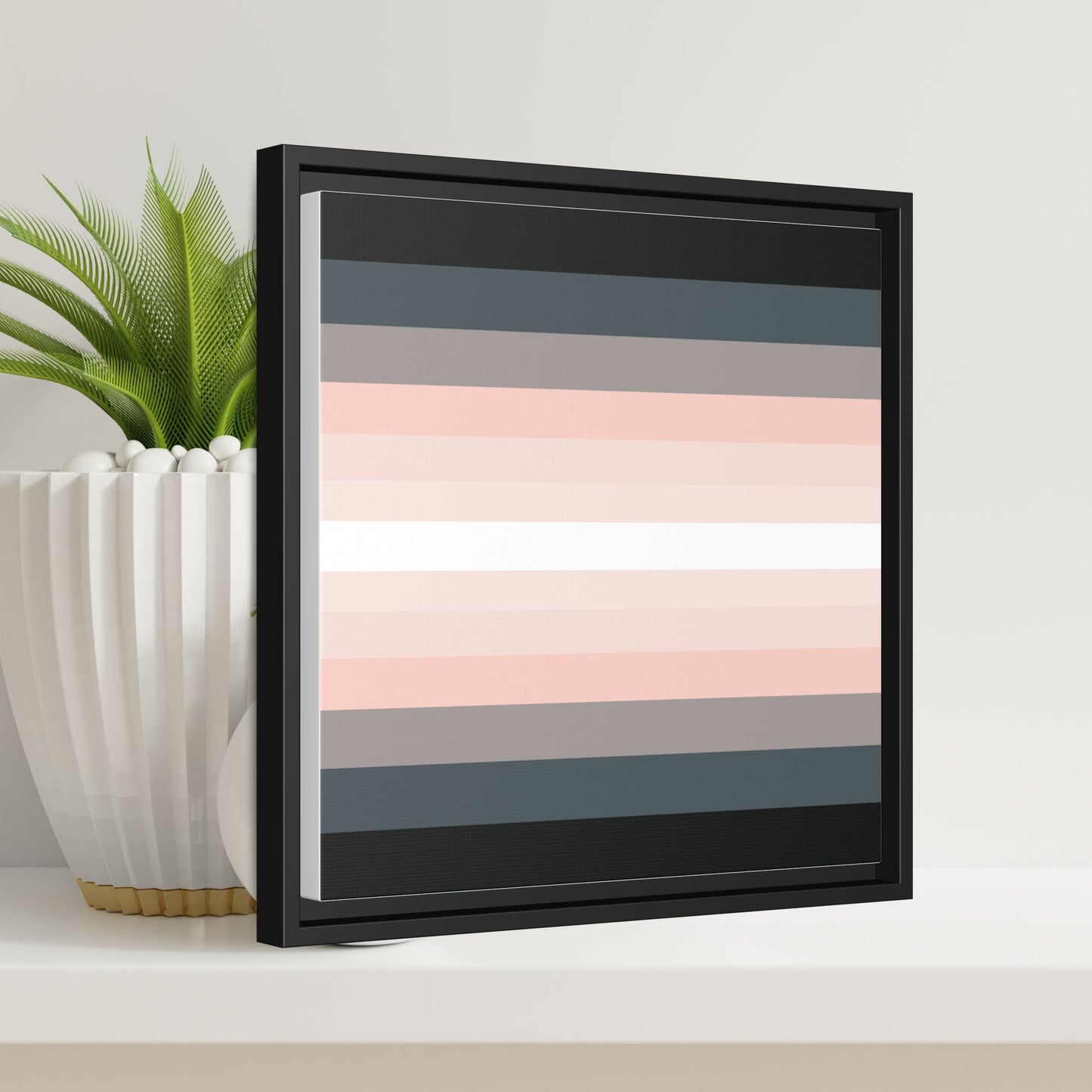 Modern Framed Geometric Canvas Art | Bold Color Meets Clean Framing