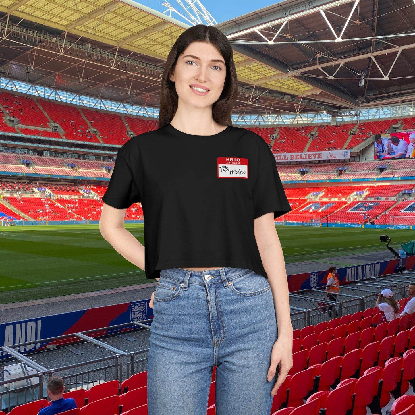 Hello My Name is Tits McGee Crop Tee – Bold, Fun, and Totally Unapologetic