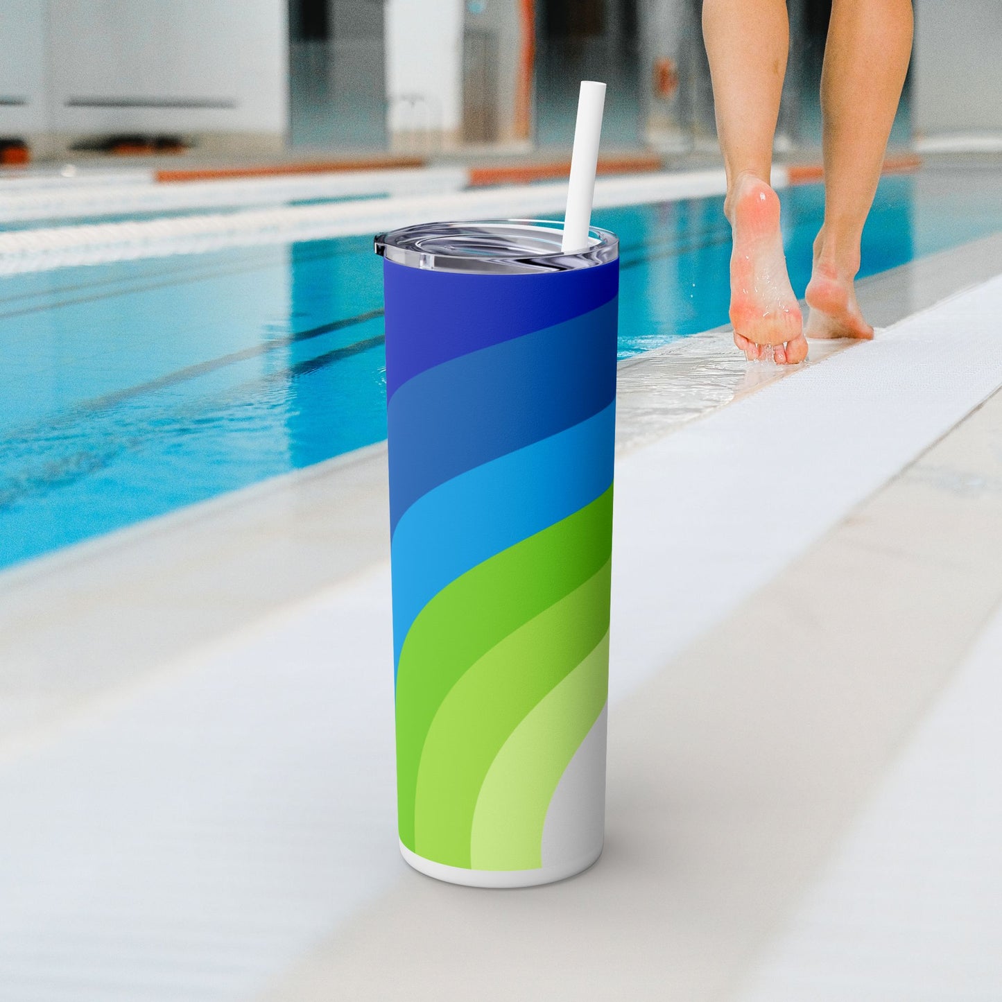 Vibrant. Versatile. Totally Sippable. – 20 oz Skinny Travel Tumbler with Straw