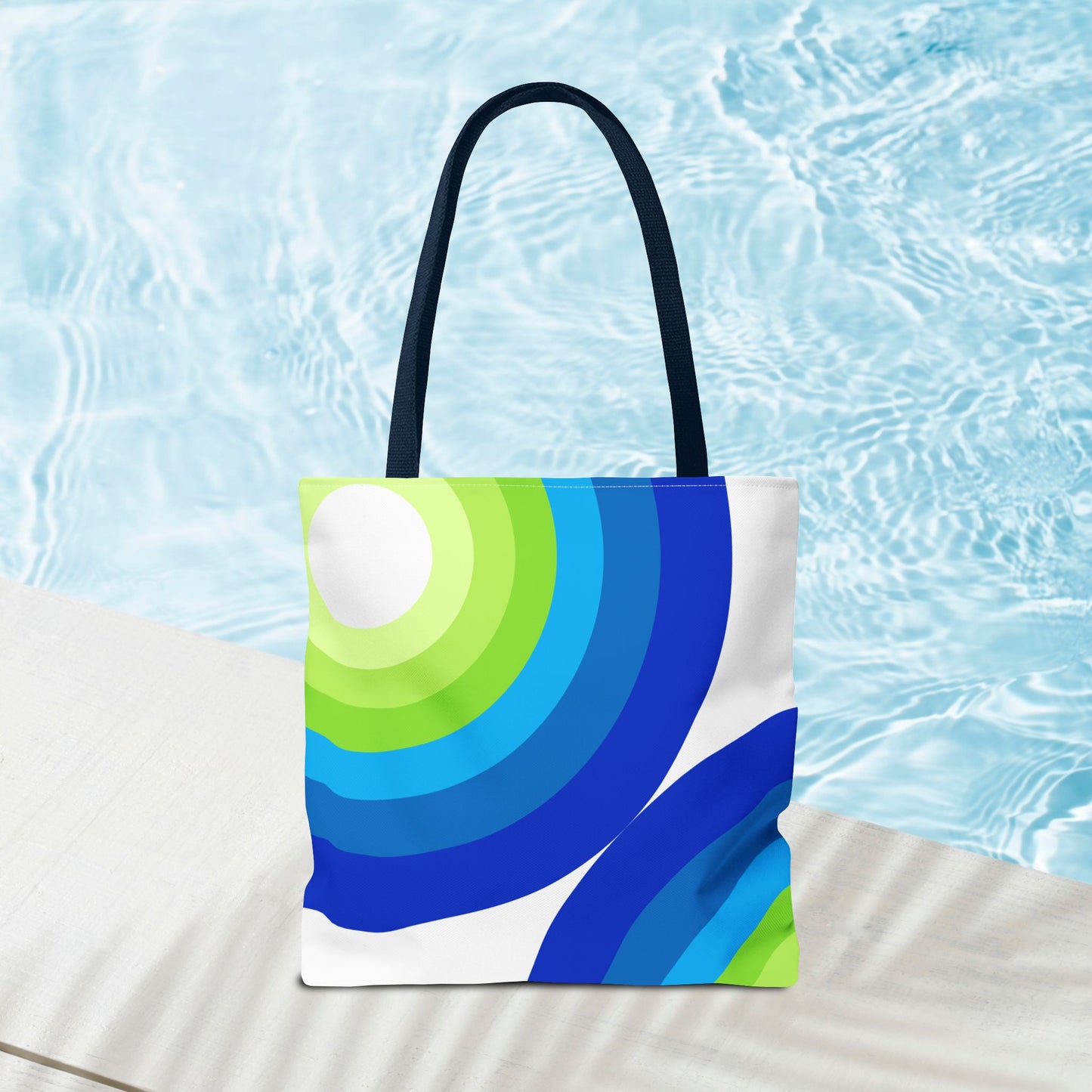 Geometric Art Tote Bag – 3 sizes | Bold lines. Vivid color. Retro with a modern twist.