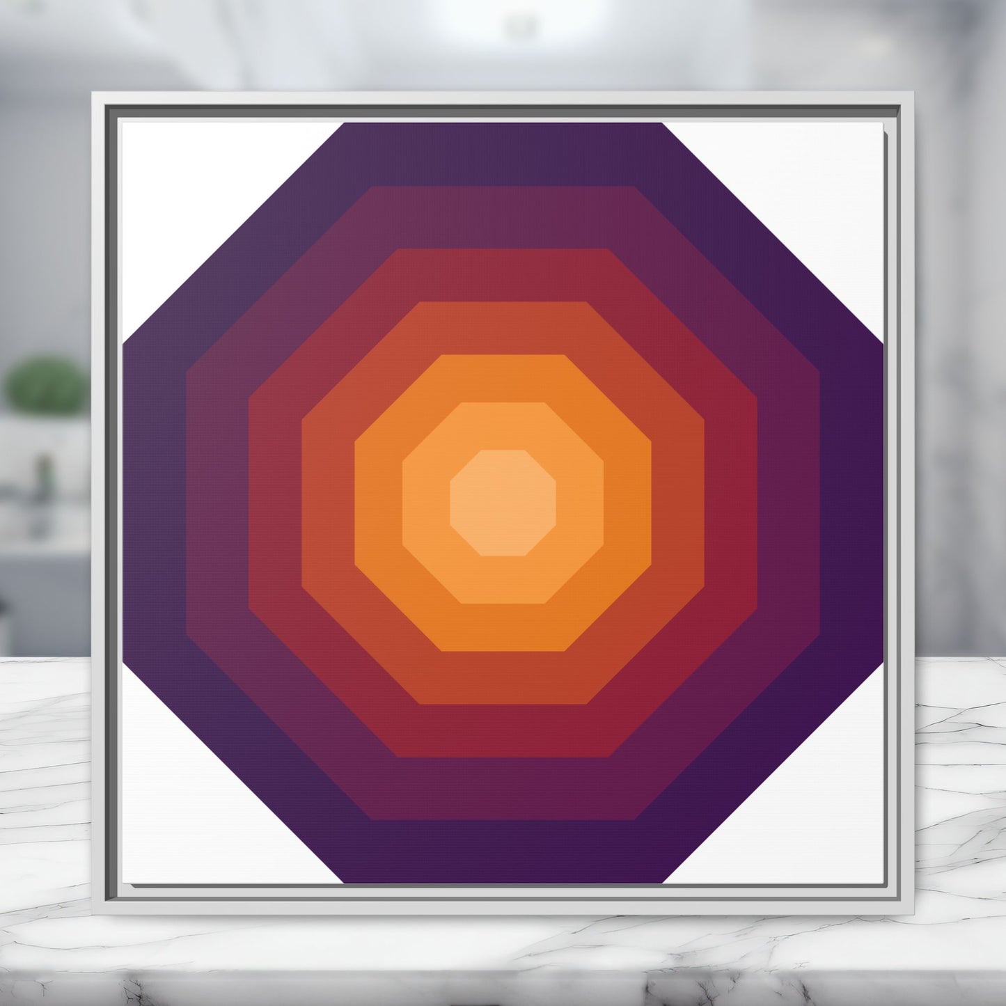 Modern Framed Geometric Canvas Art | Bold Color Meets Clean Framing