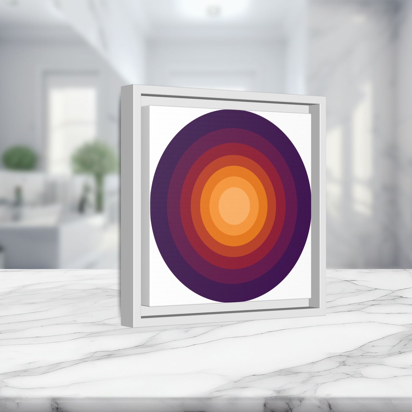 Modern Framed Geometric Canvas Art | Bold Color Meets Clean Framing